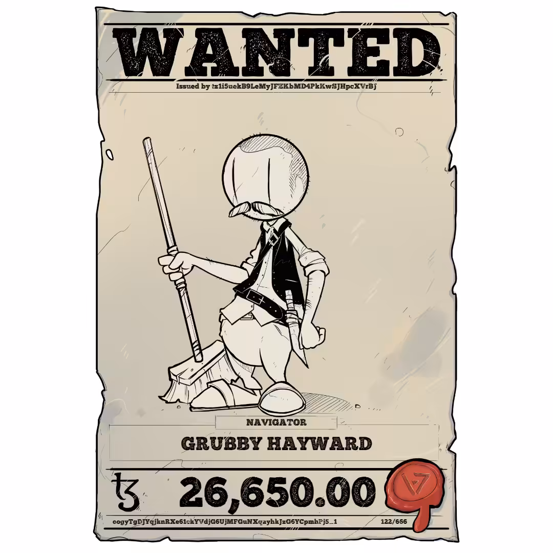 GRUBBY HAYWARD | TEZOS PIRATE 122/666