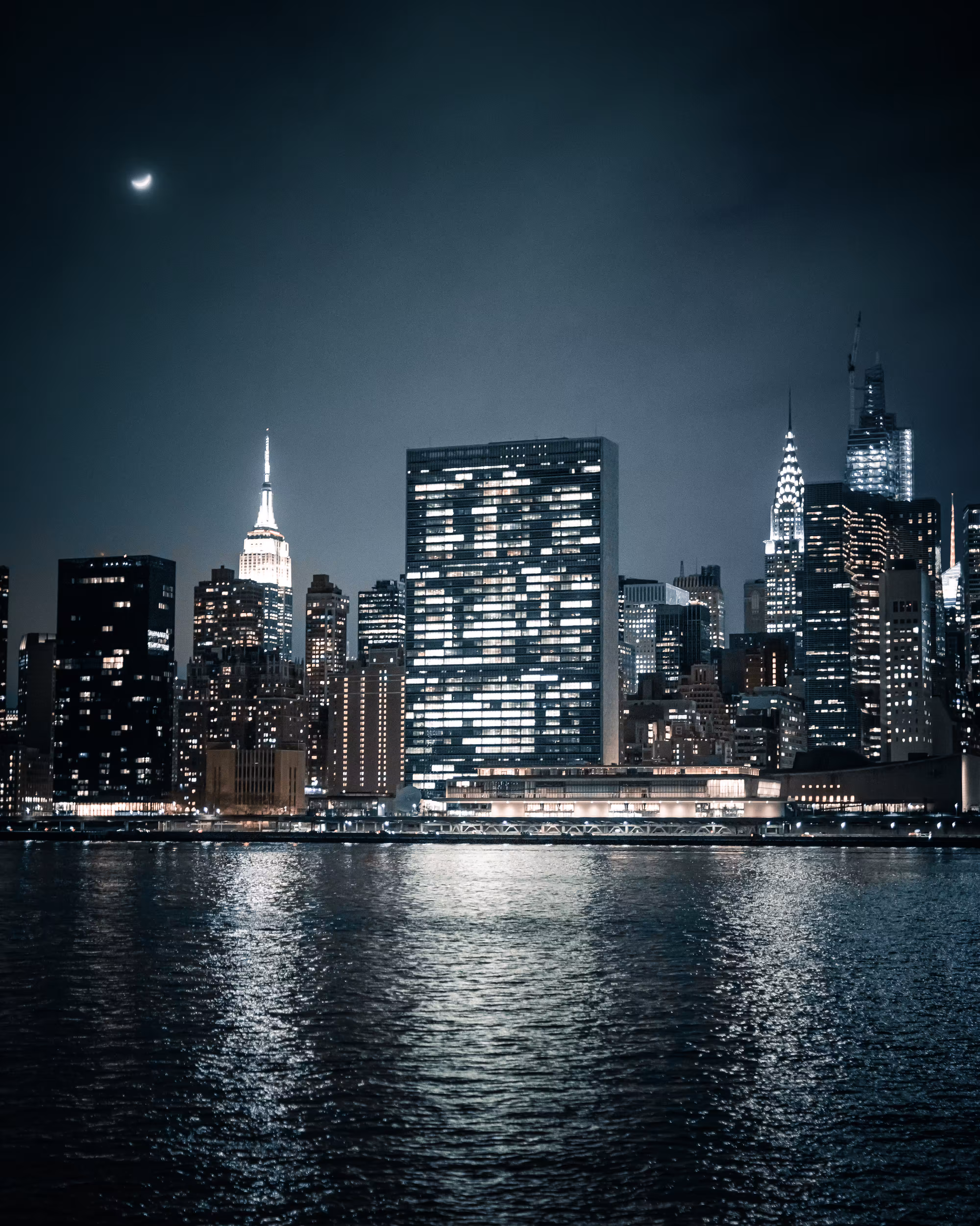 NYC over water
