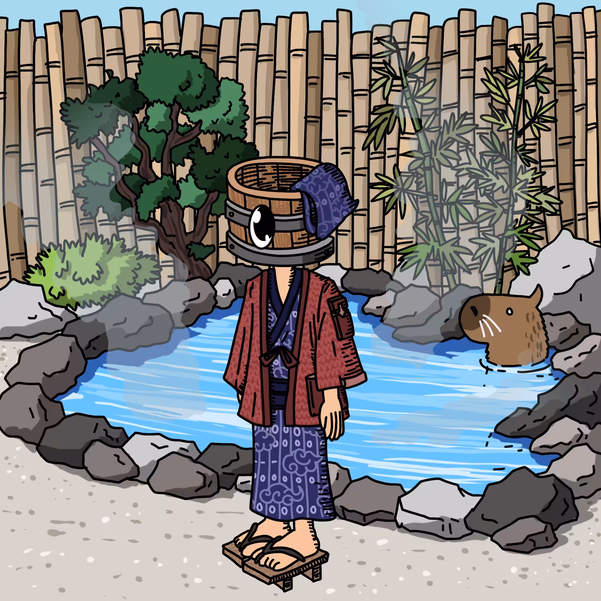 One eyed guys: Onsen owner OEG