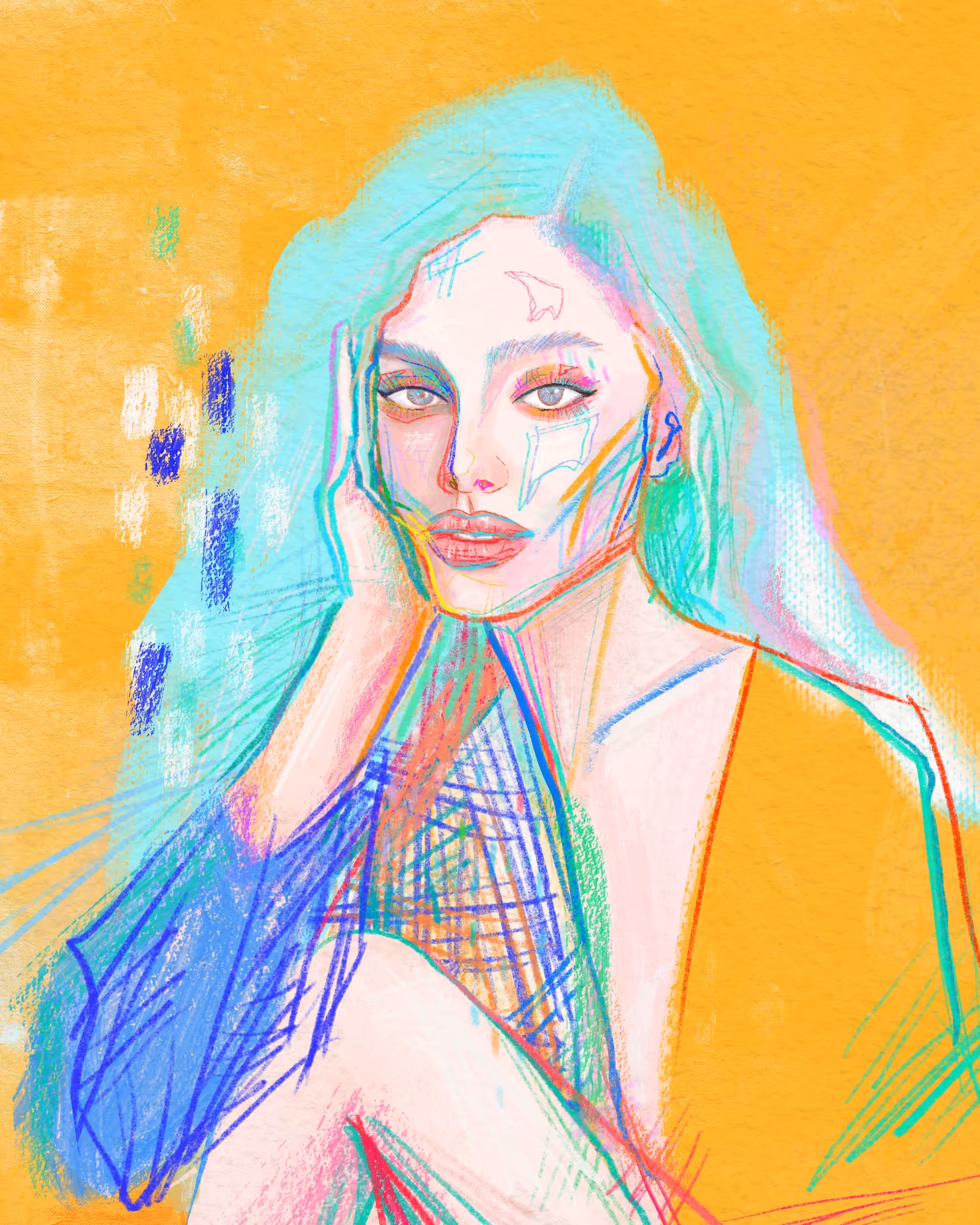 # Checkered portrait #