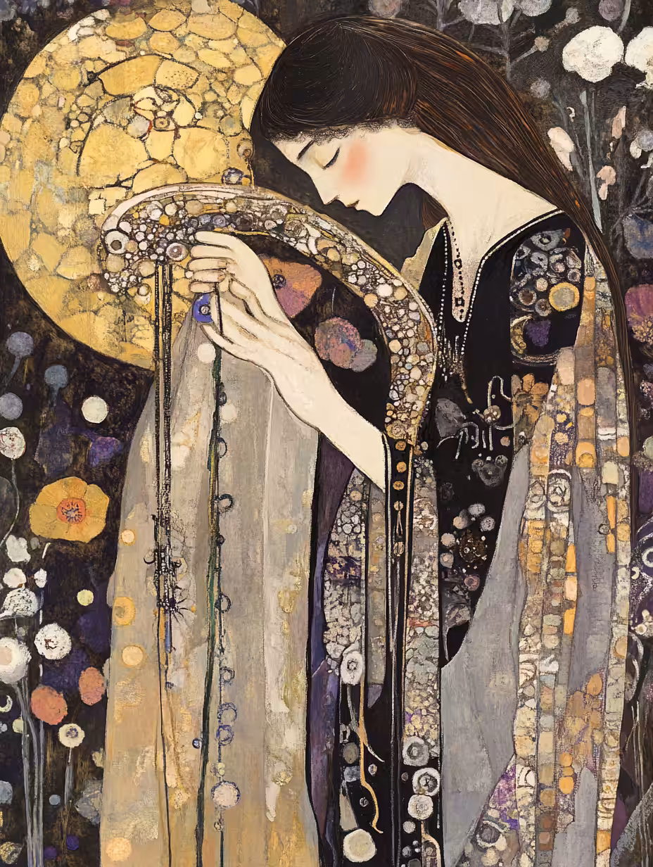art nouveau portrait