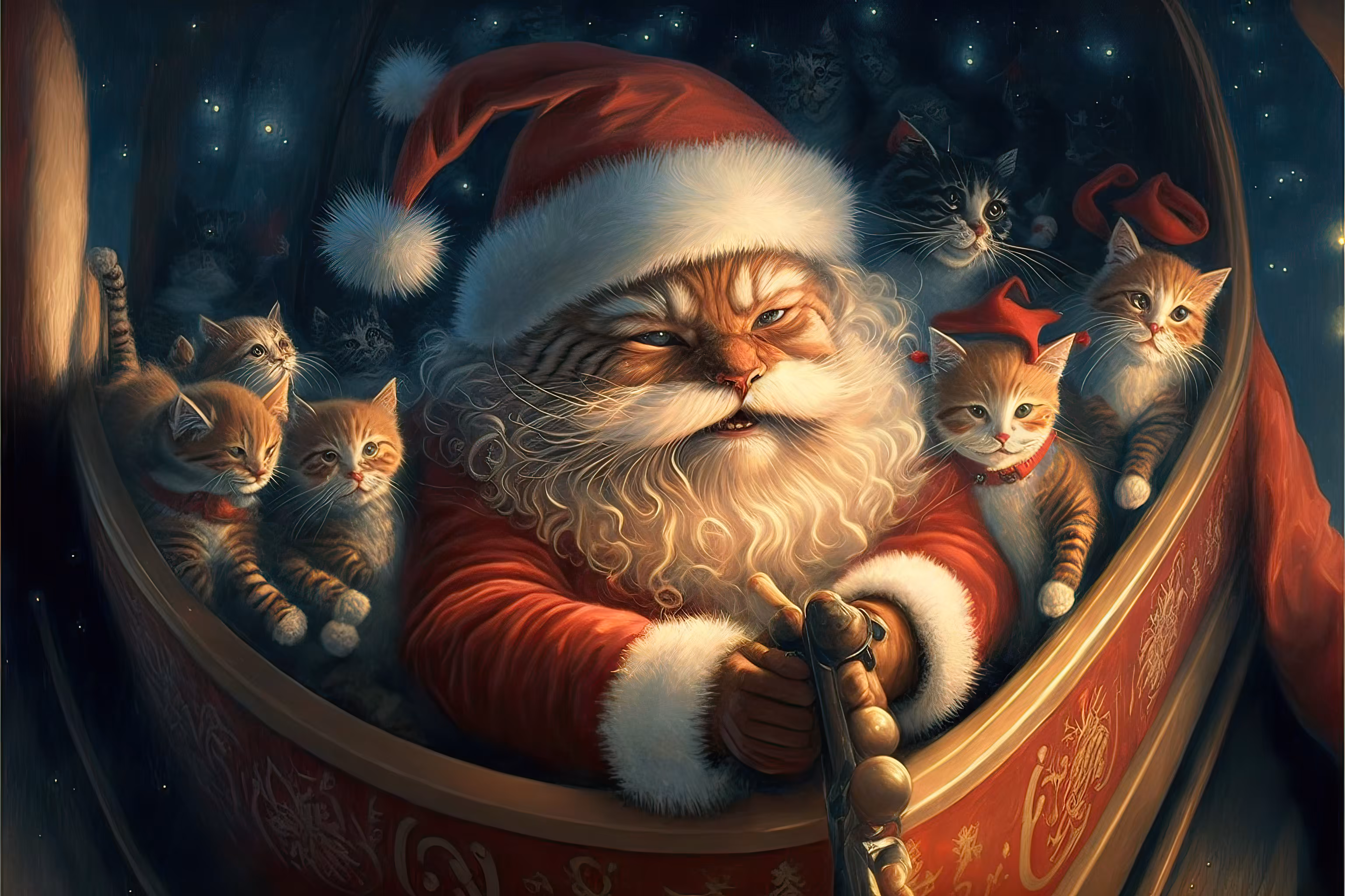 Ho Ho Ho Santa Cat Is Coming!