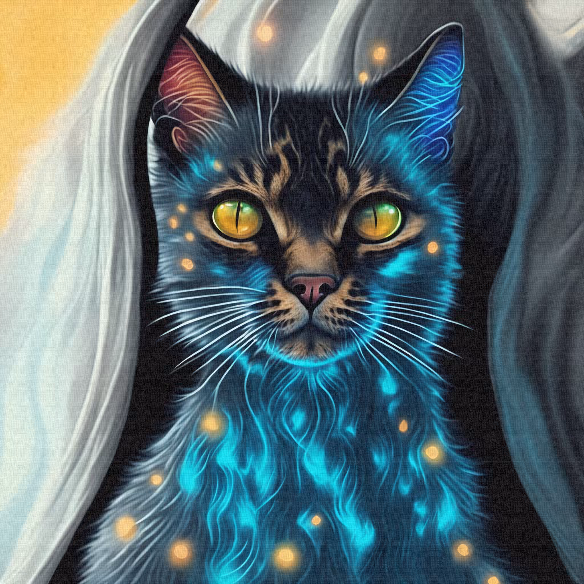 The mystic blue cat