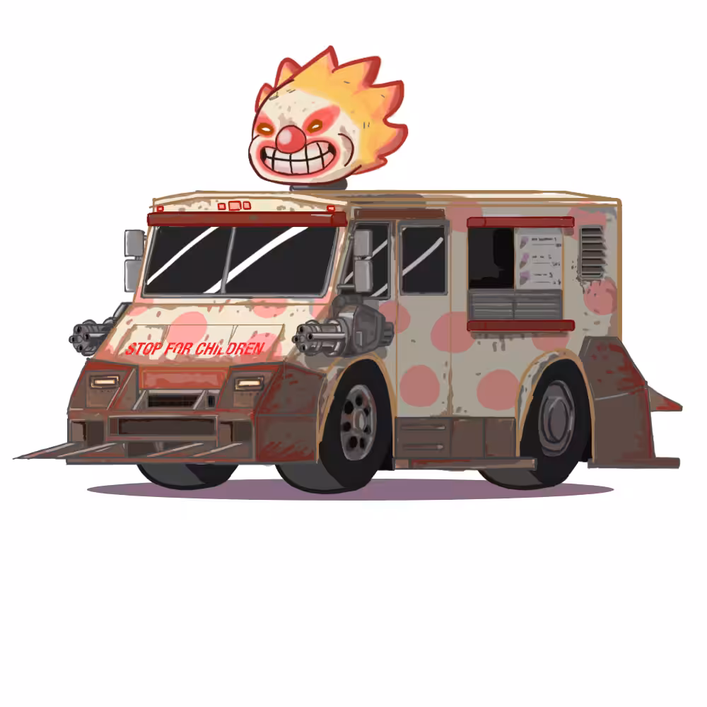 The Clown Killer Ice-Cream Truck Van