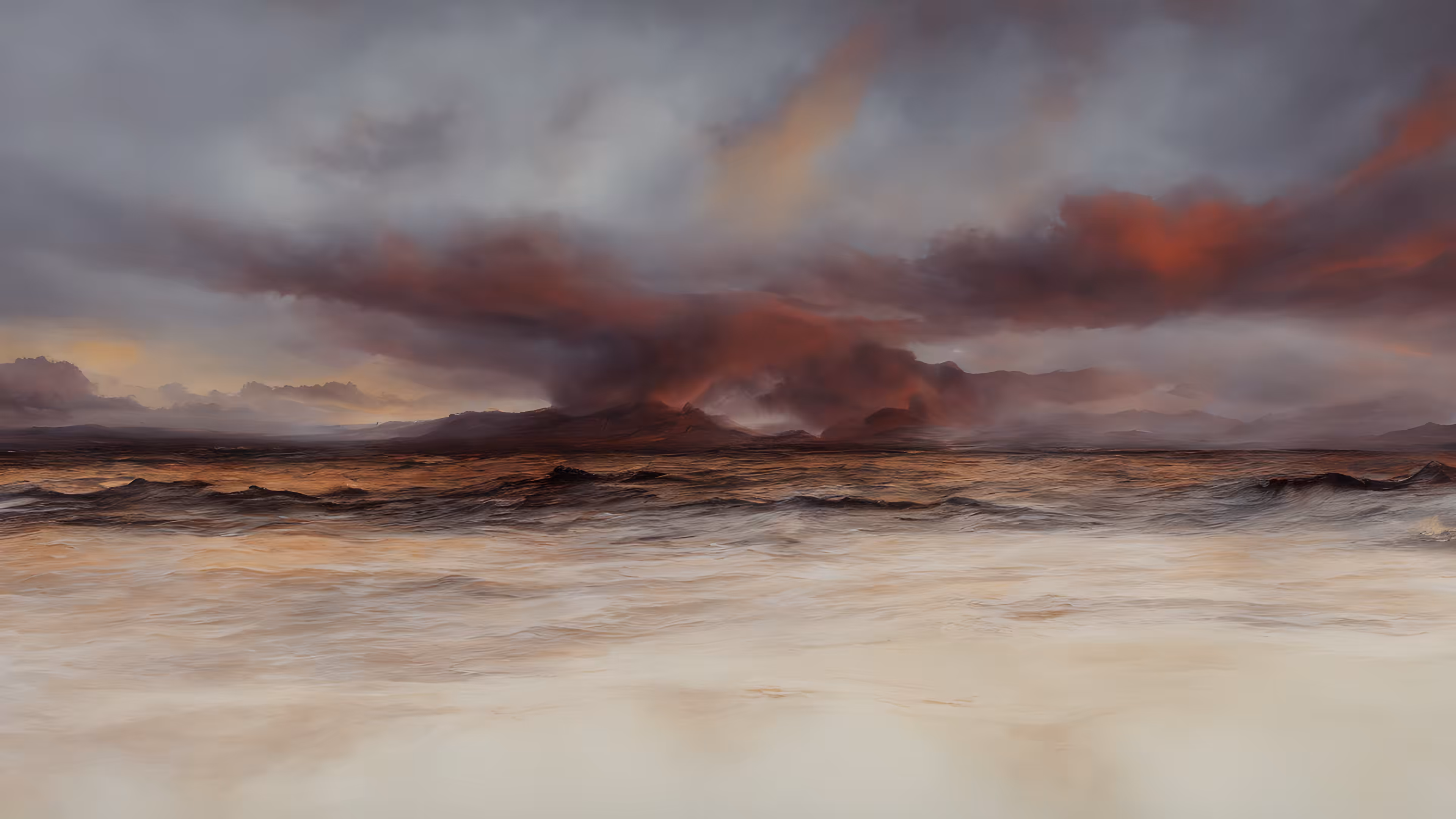 #1 Maroon Horizon Sunset