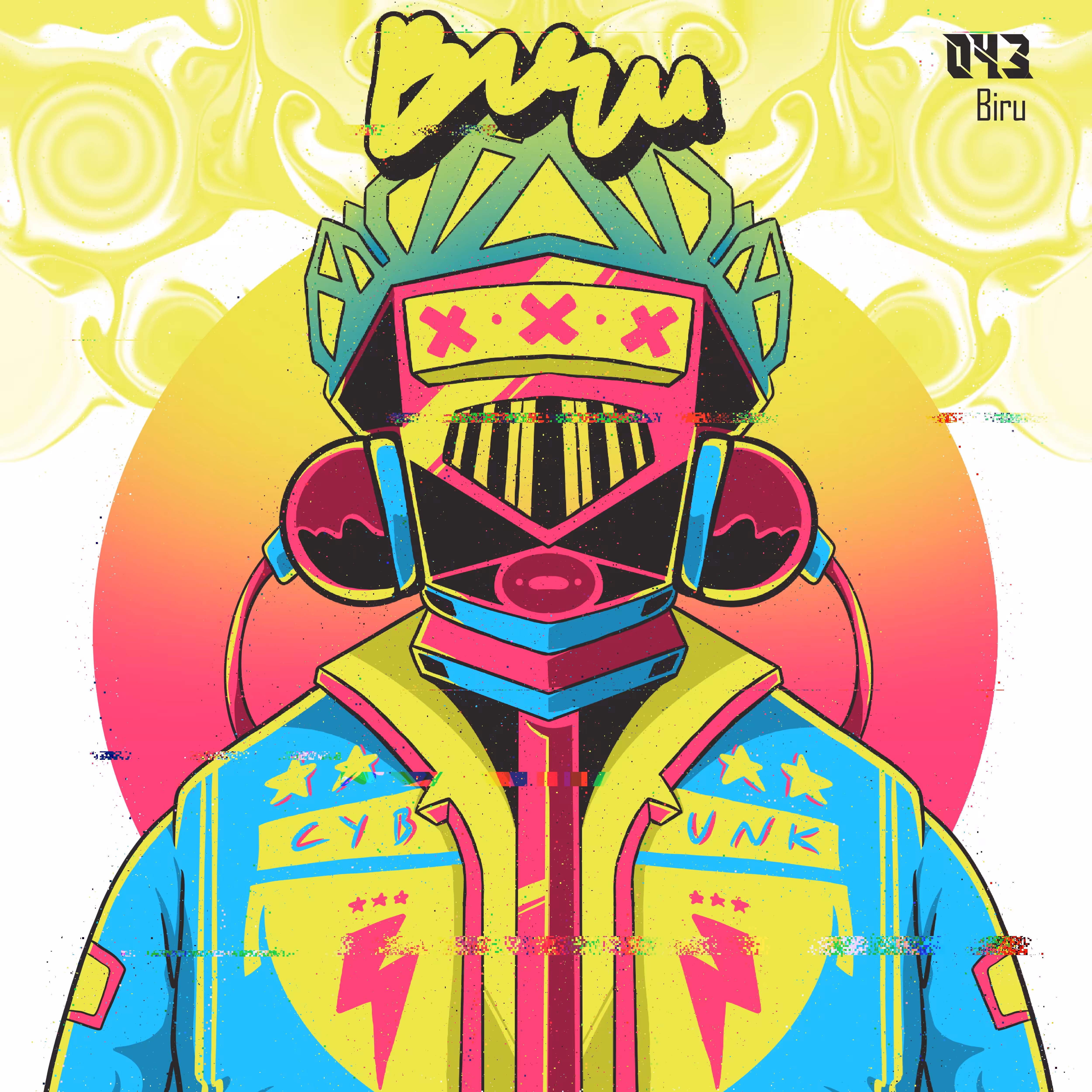 Cyberpunk Style 043 biru