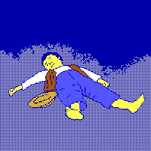 Mouse running on a sleeping boy