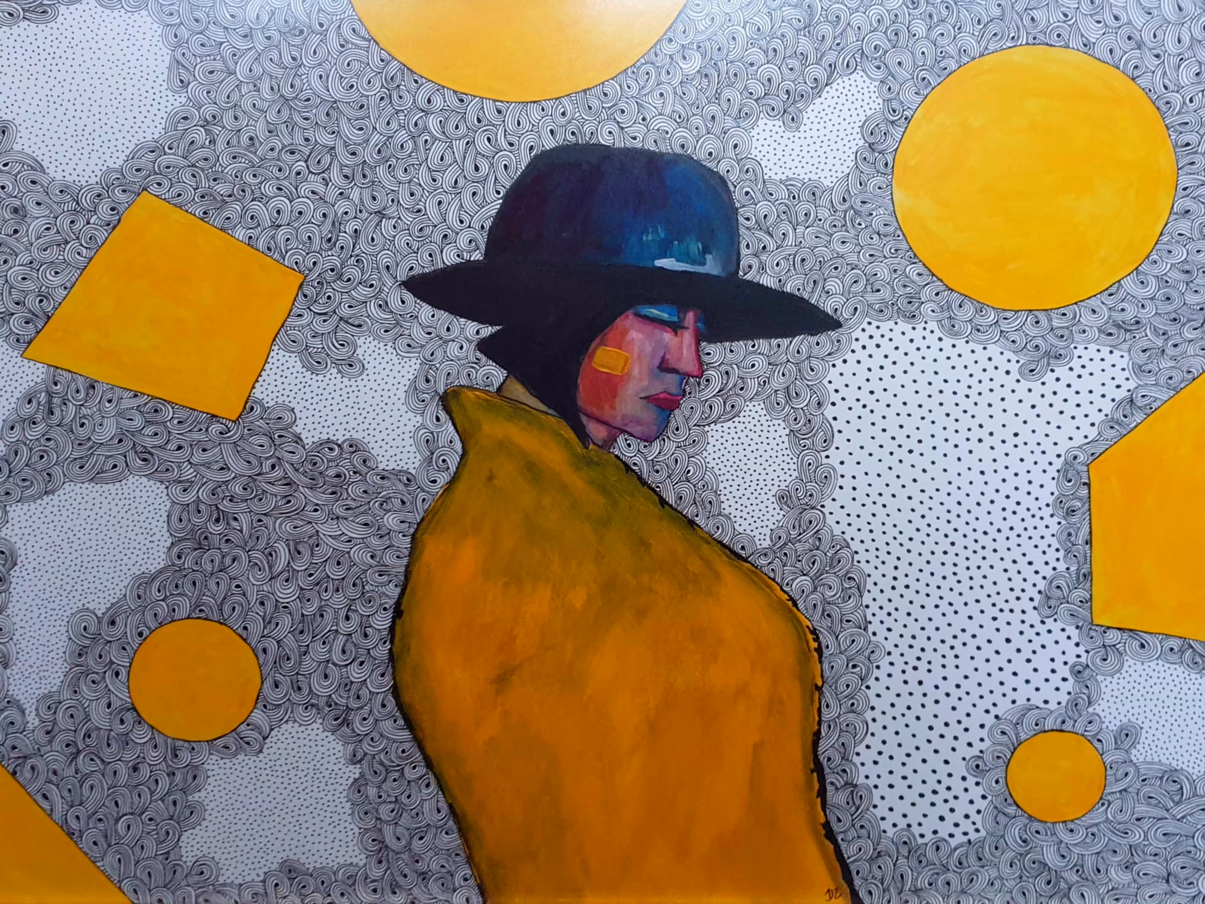 Woman in yellow