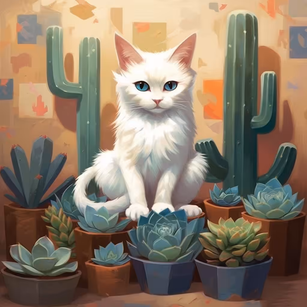 Cat in cacti