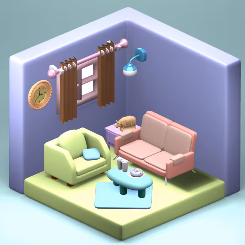 3D Fantasy Living room #17