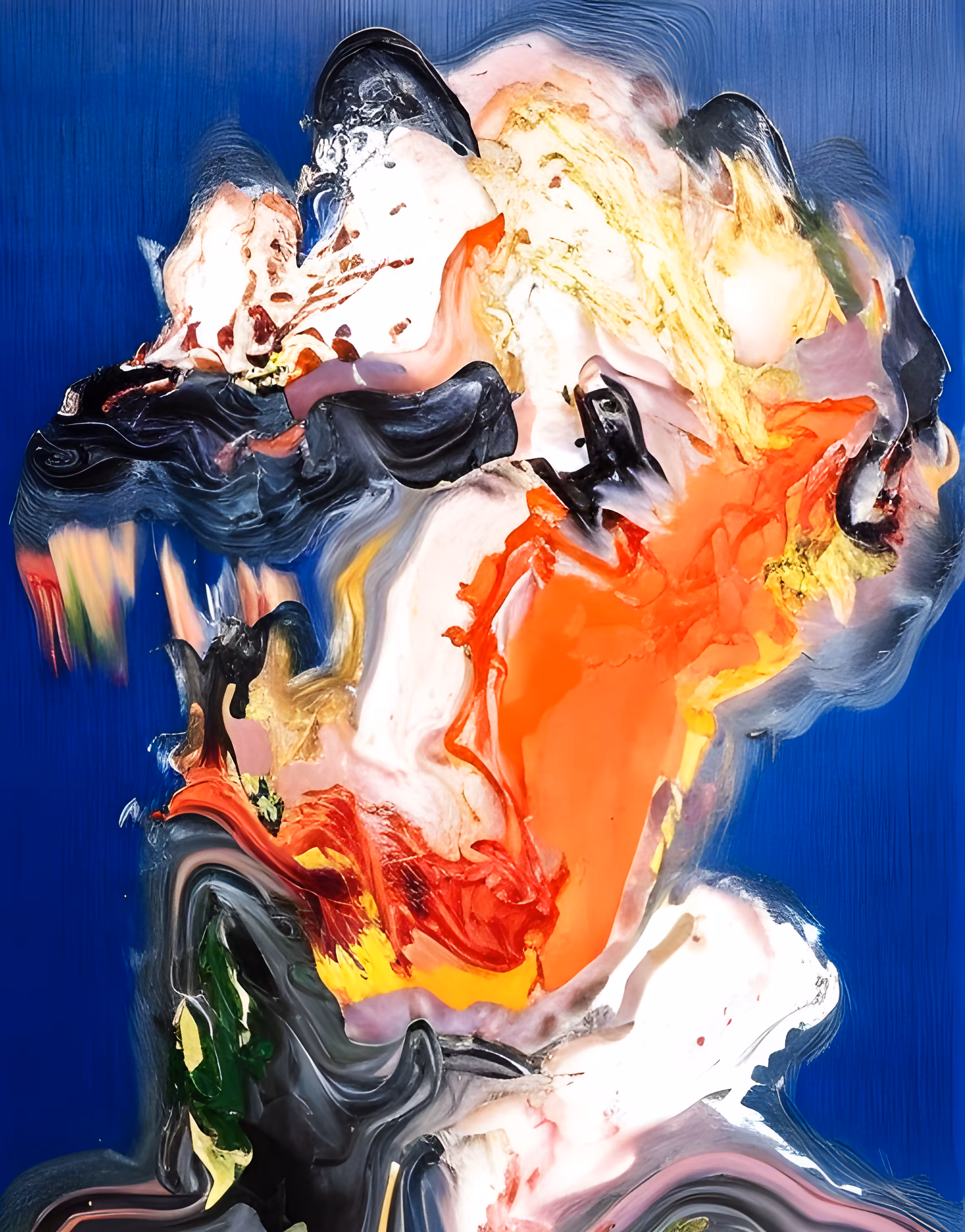 "Breaking Boundaries: Abstract Expression of a Female Head"
