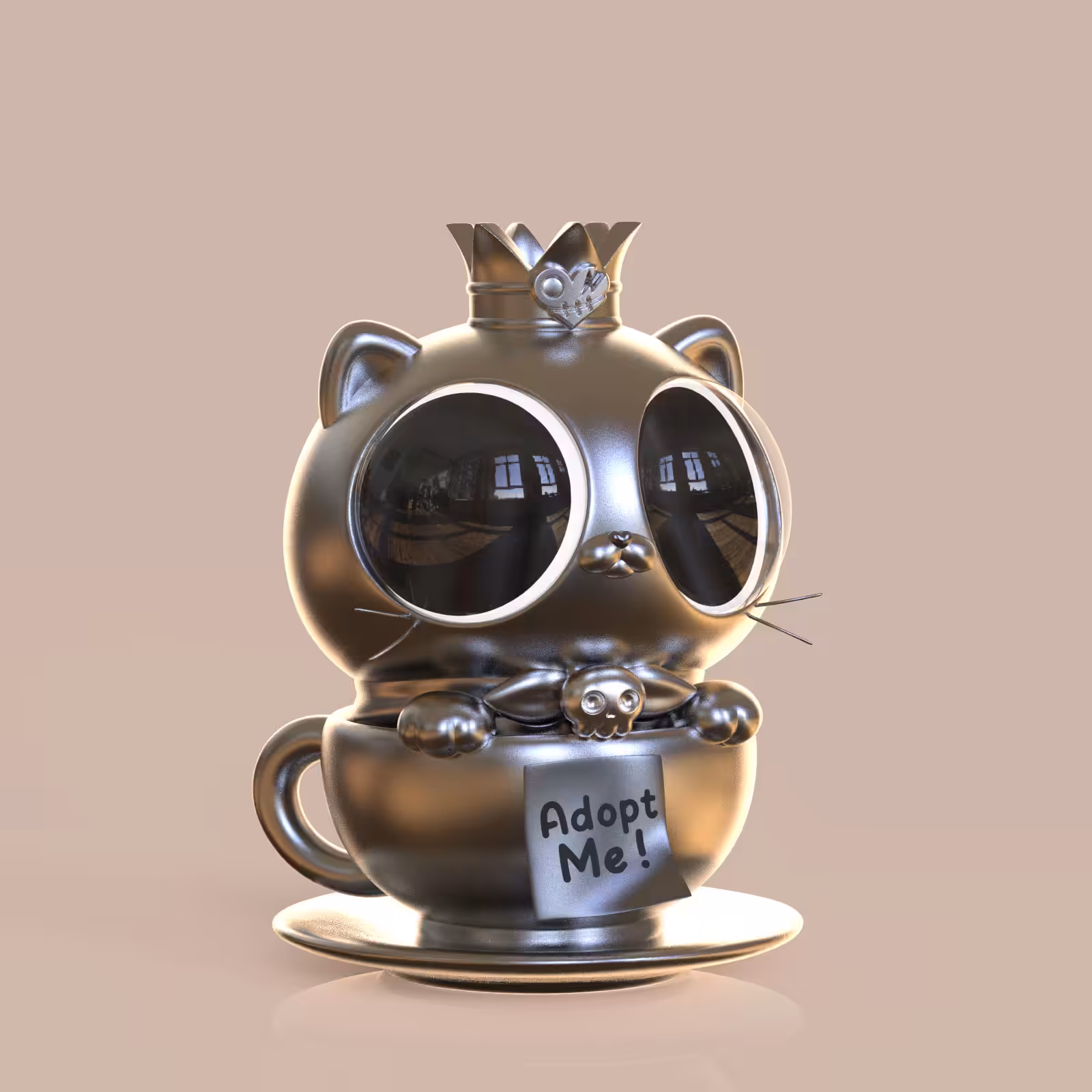 Cupcat #010 Silver