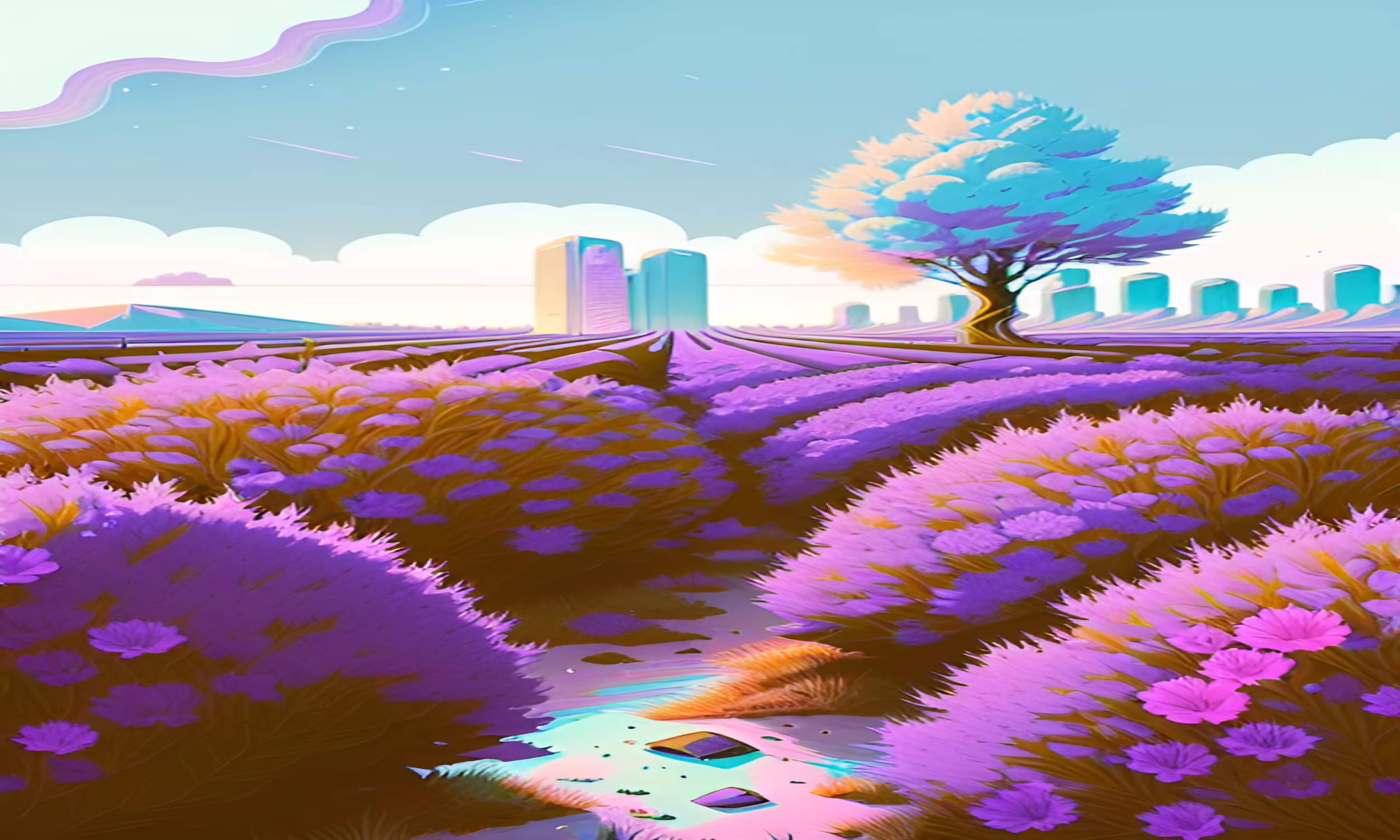 Purple fields: Purple field 8