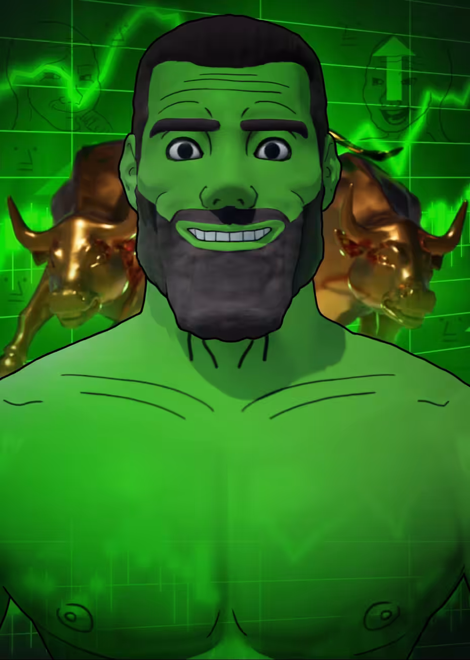 Pepe's Digital Evolution: Bull Jackchad  🚀📈🍾