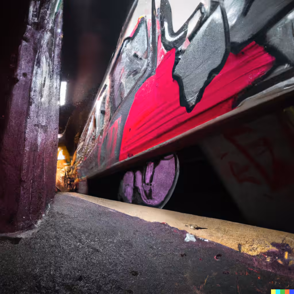 Red Train Passing