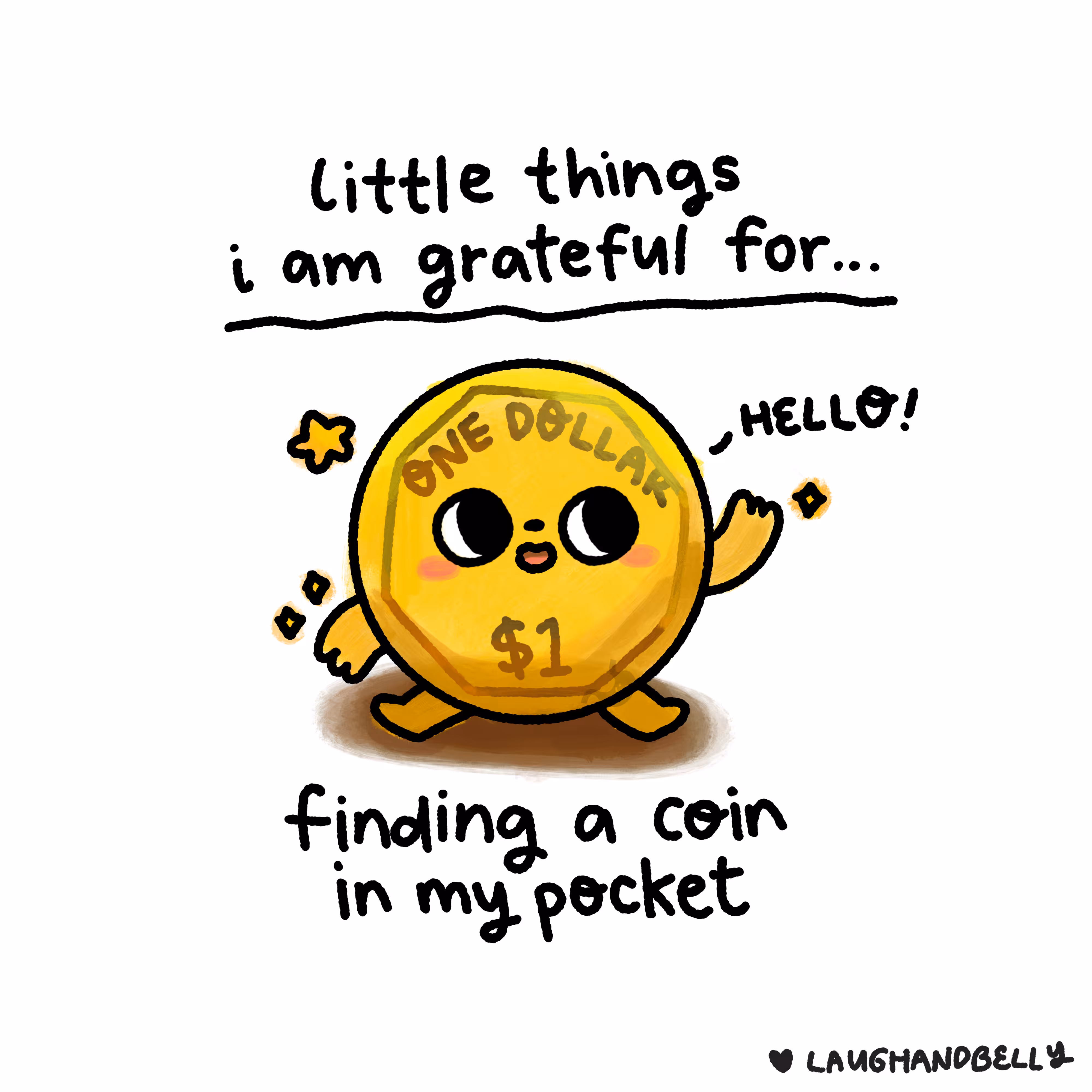 little things i am grateful for: Finding a coin in my pocket
