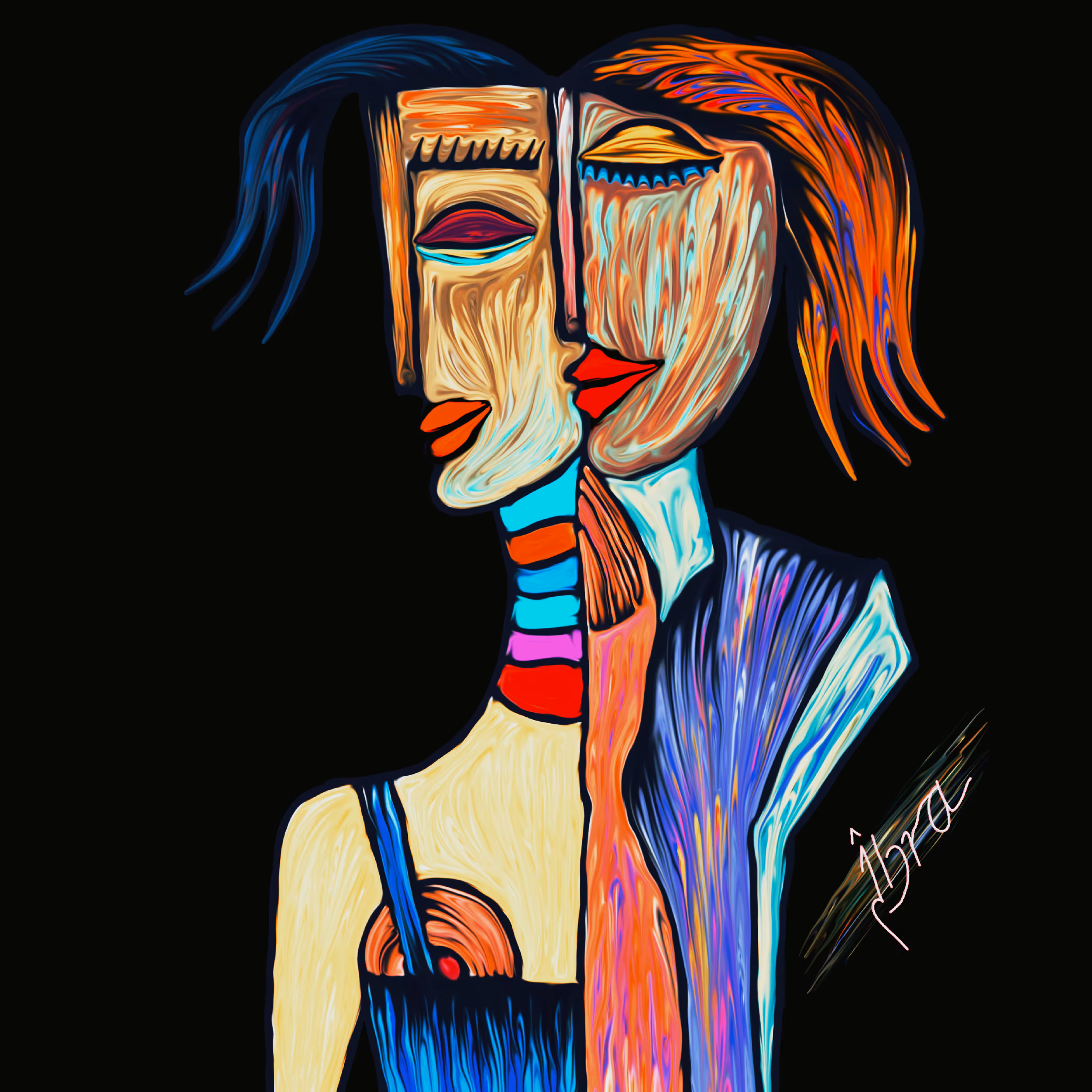cubism#4 kiss 