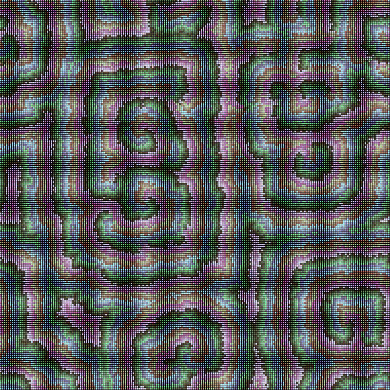 Reaction Diffusion Cellular Automata #8