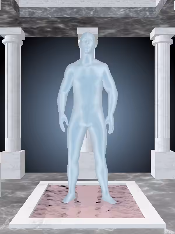 The Indifferent Ethereal Blue Man #637