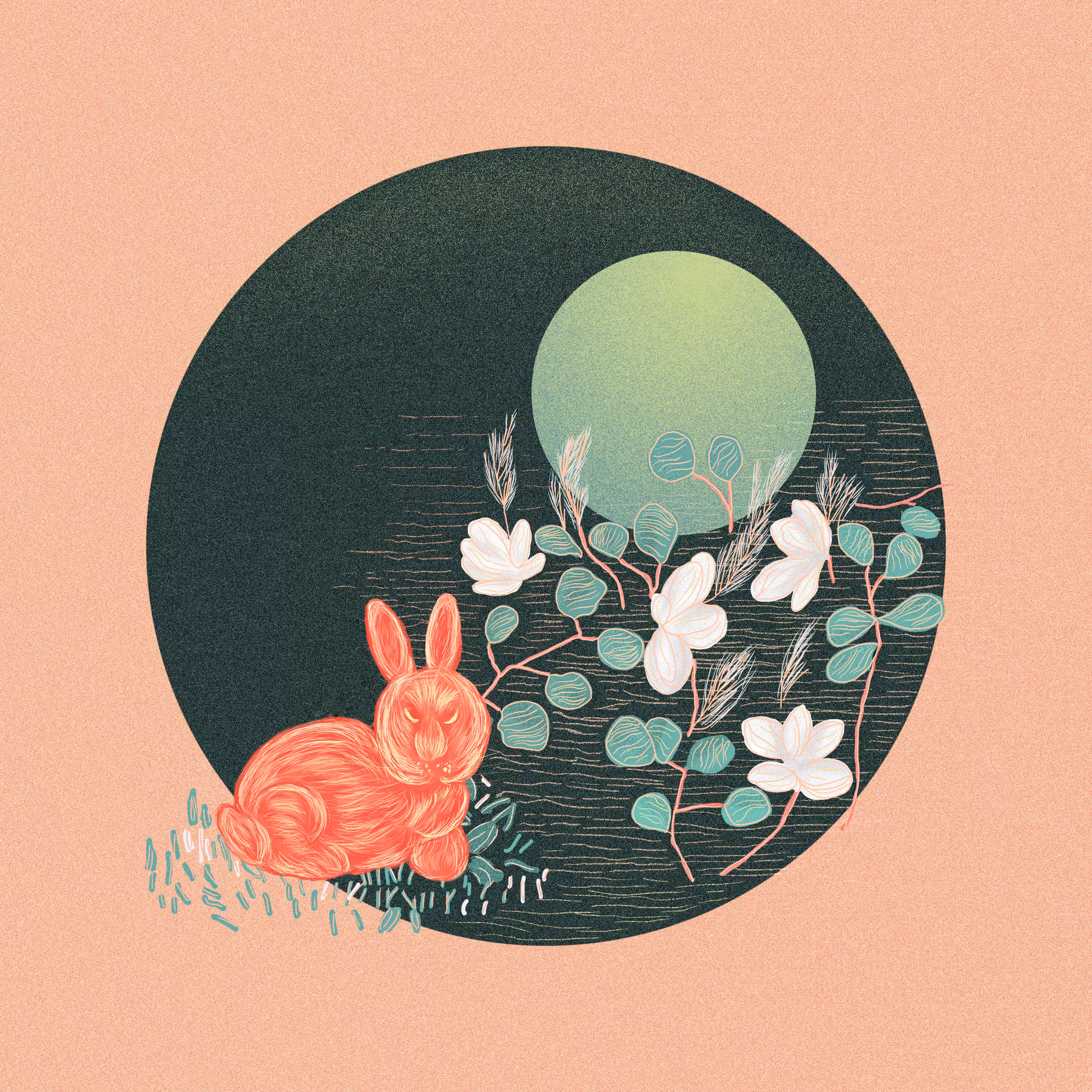 Dark green circle