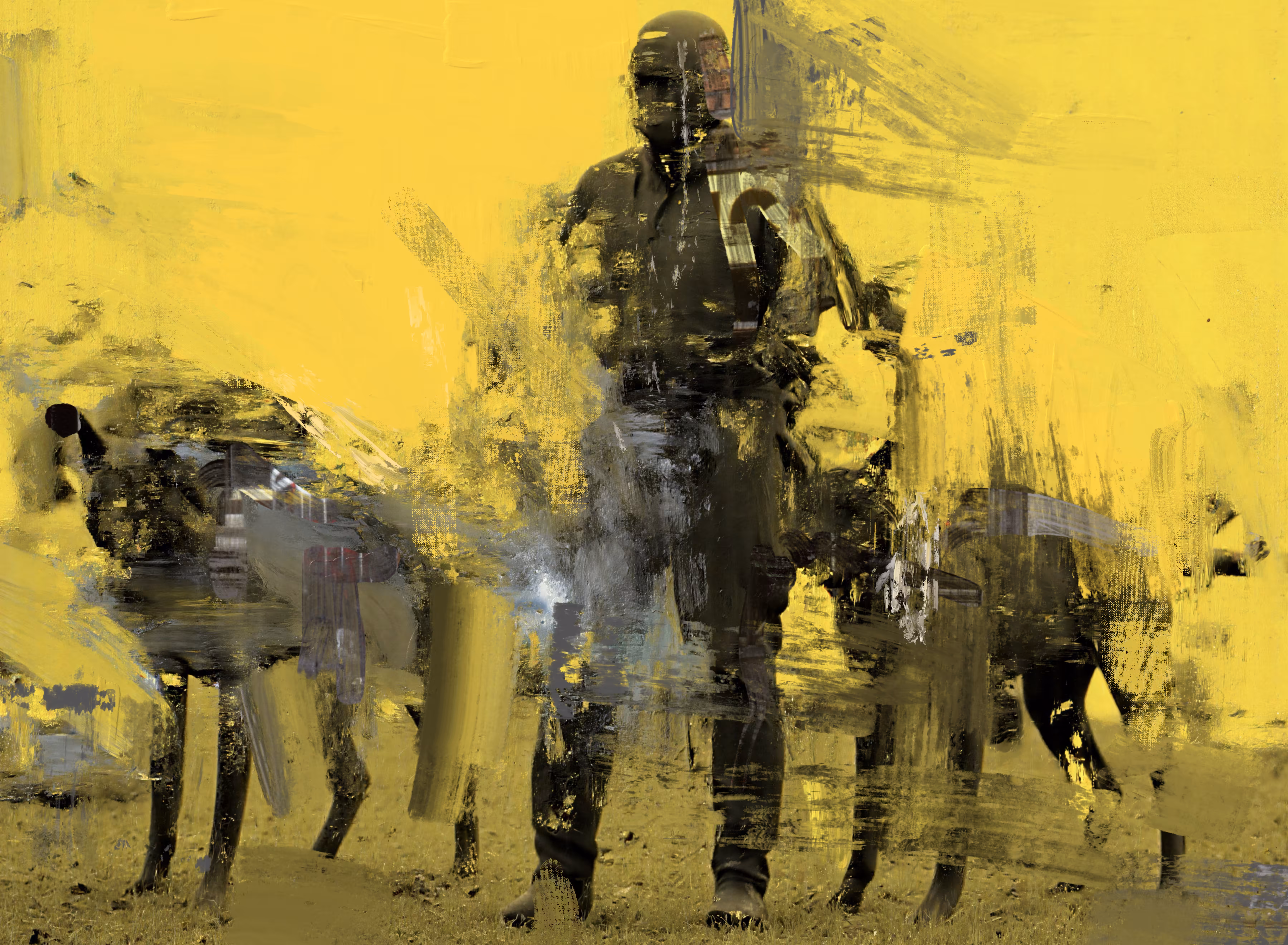The 10th E State (drawings and studies): Yellow Morning Patrol (Study I)