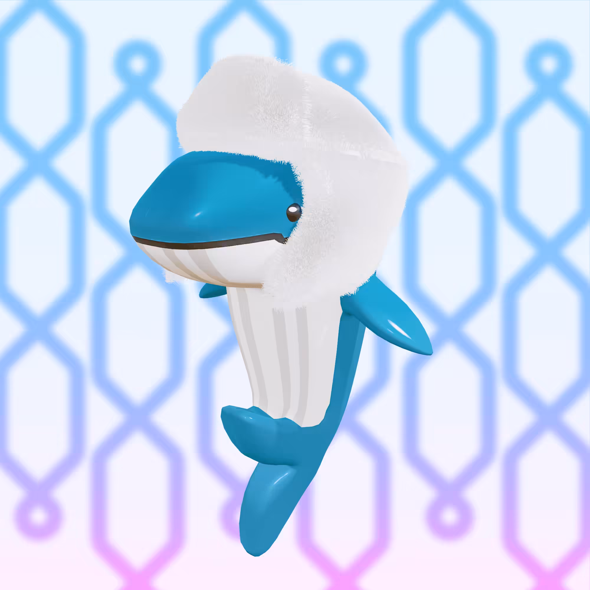 もこもこボンバーハット_ホエール