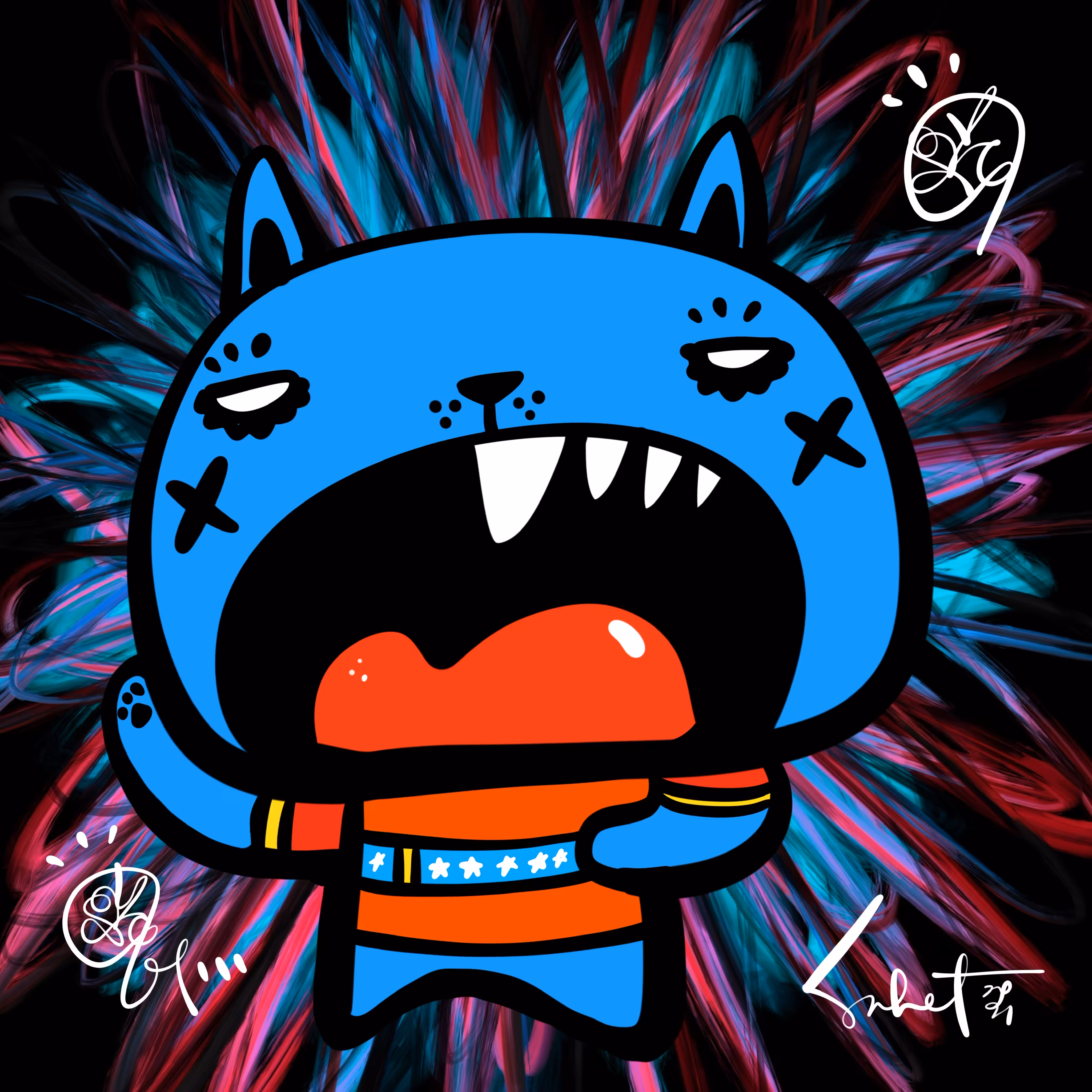 Ugly Kitties by Sabet #176 (Fireworks Edition July 4, 2021)