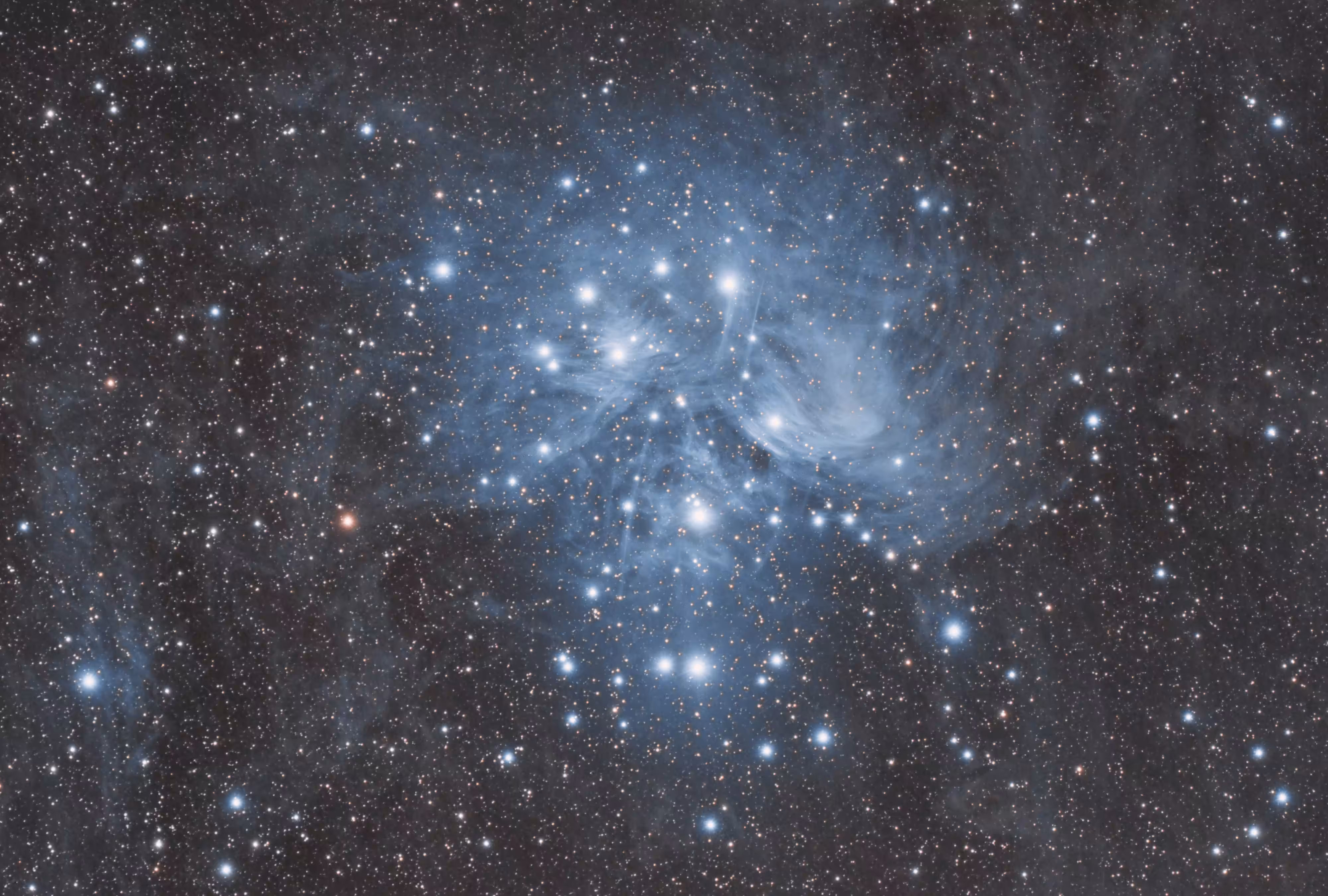 The Celestial Sisters Running Away from Orion the Hunter