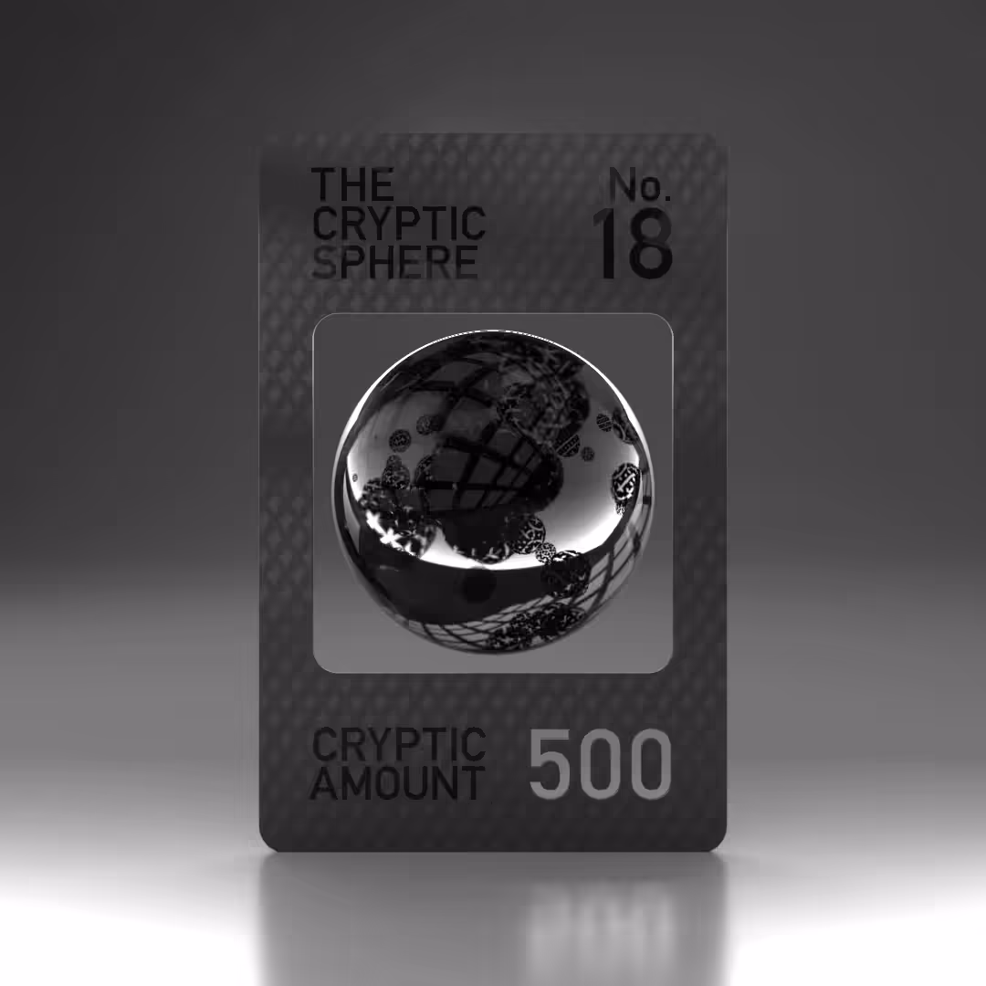 The Cryptic Sphere, Animated Trading Card No. 18