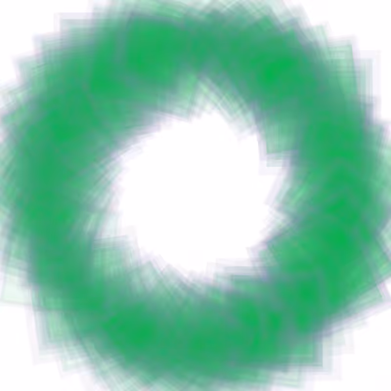 Circle of random squares #5