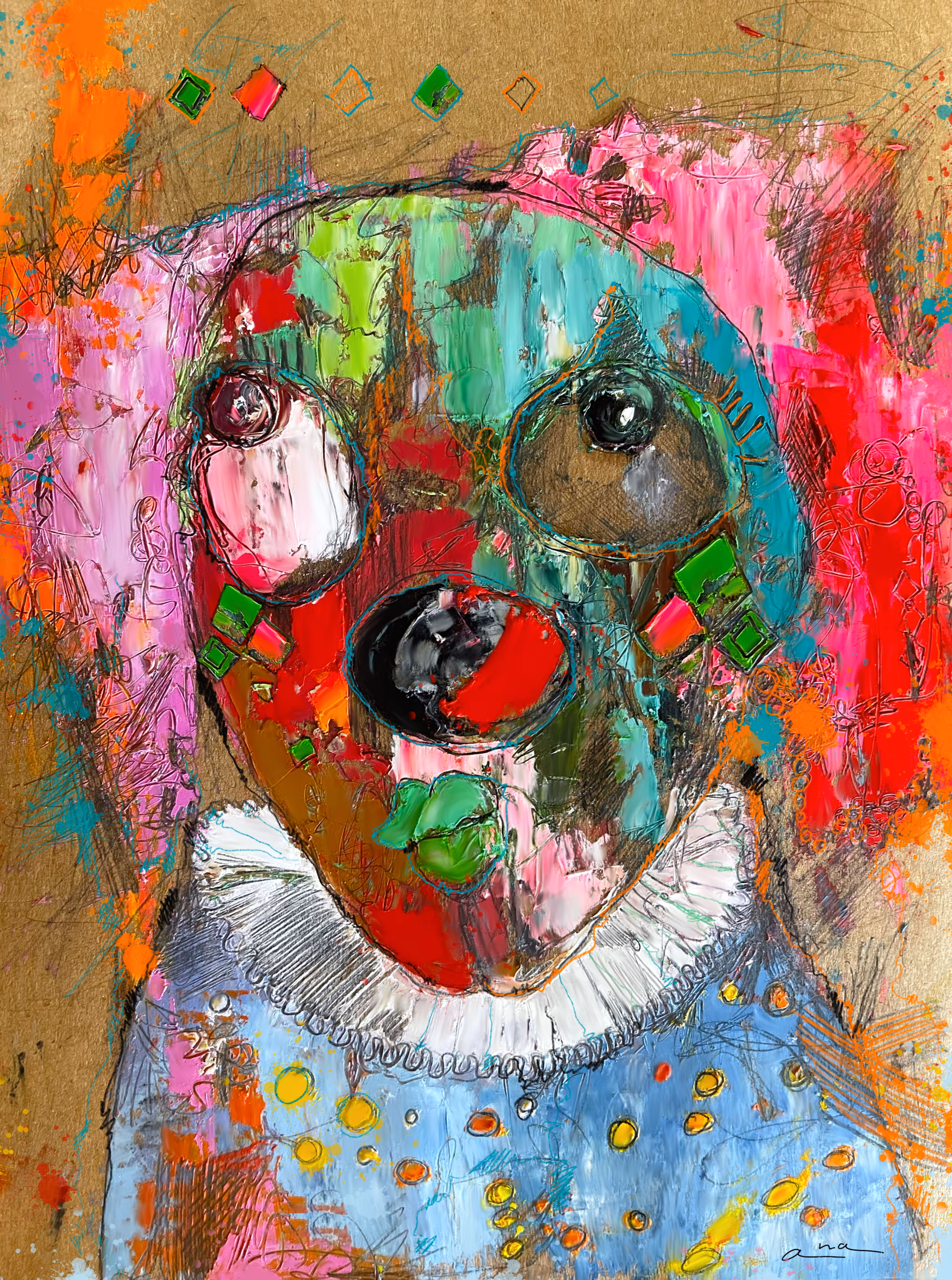 Lucy The Clown Who Loves Green Lipstick