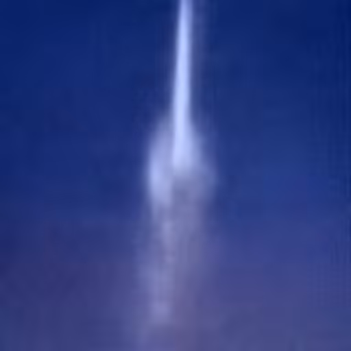 Rocket trail in the sky