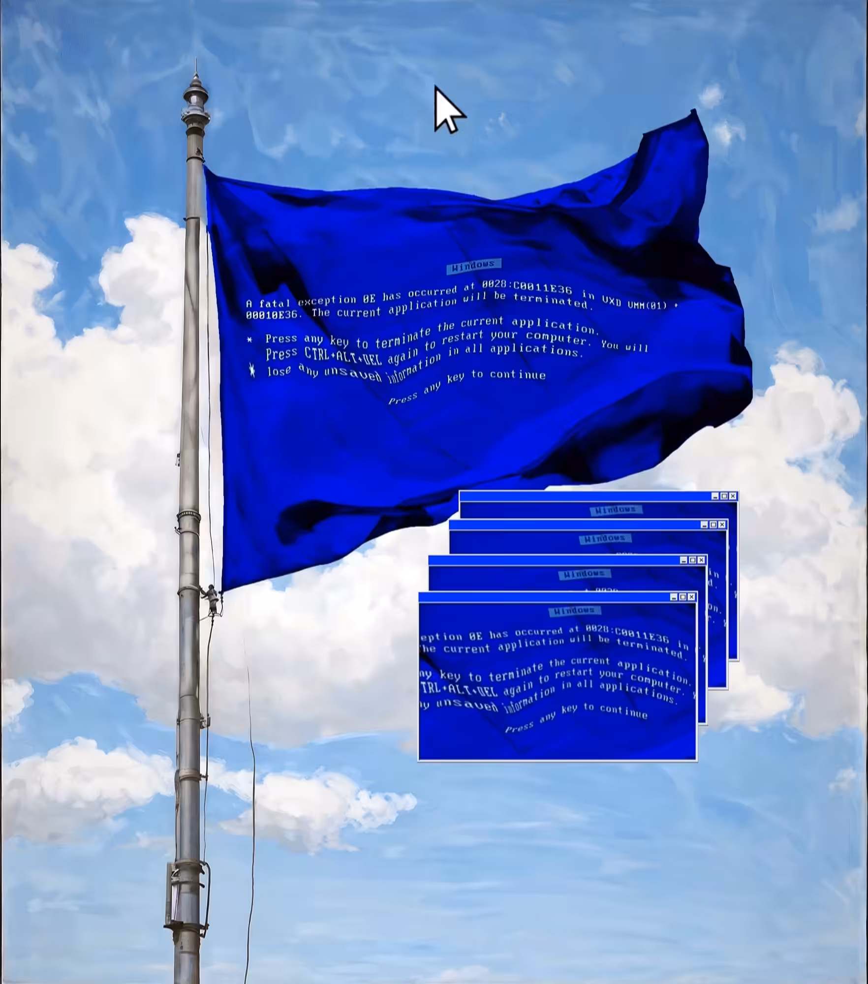 don't Buy - blue flag of death