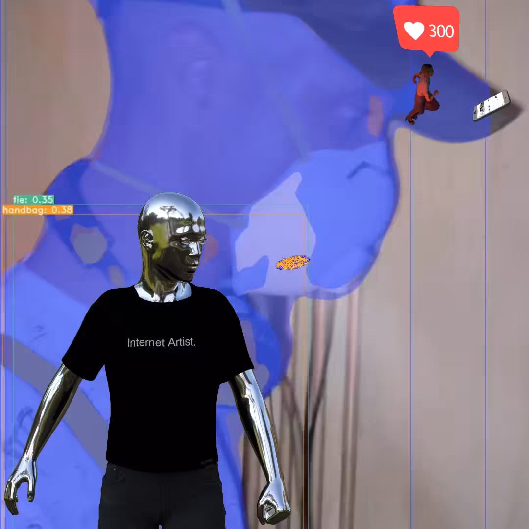 Canvas #439: motion tracker. — internet artist. — flowers. — walking for clout. — dreamscape