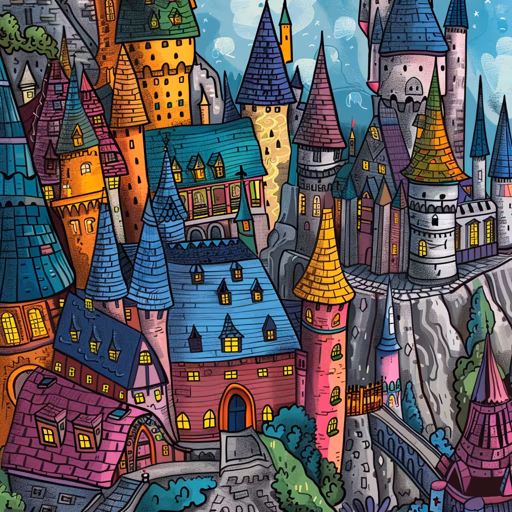 Rainbow City, first view
