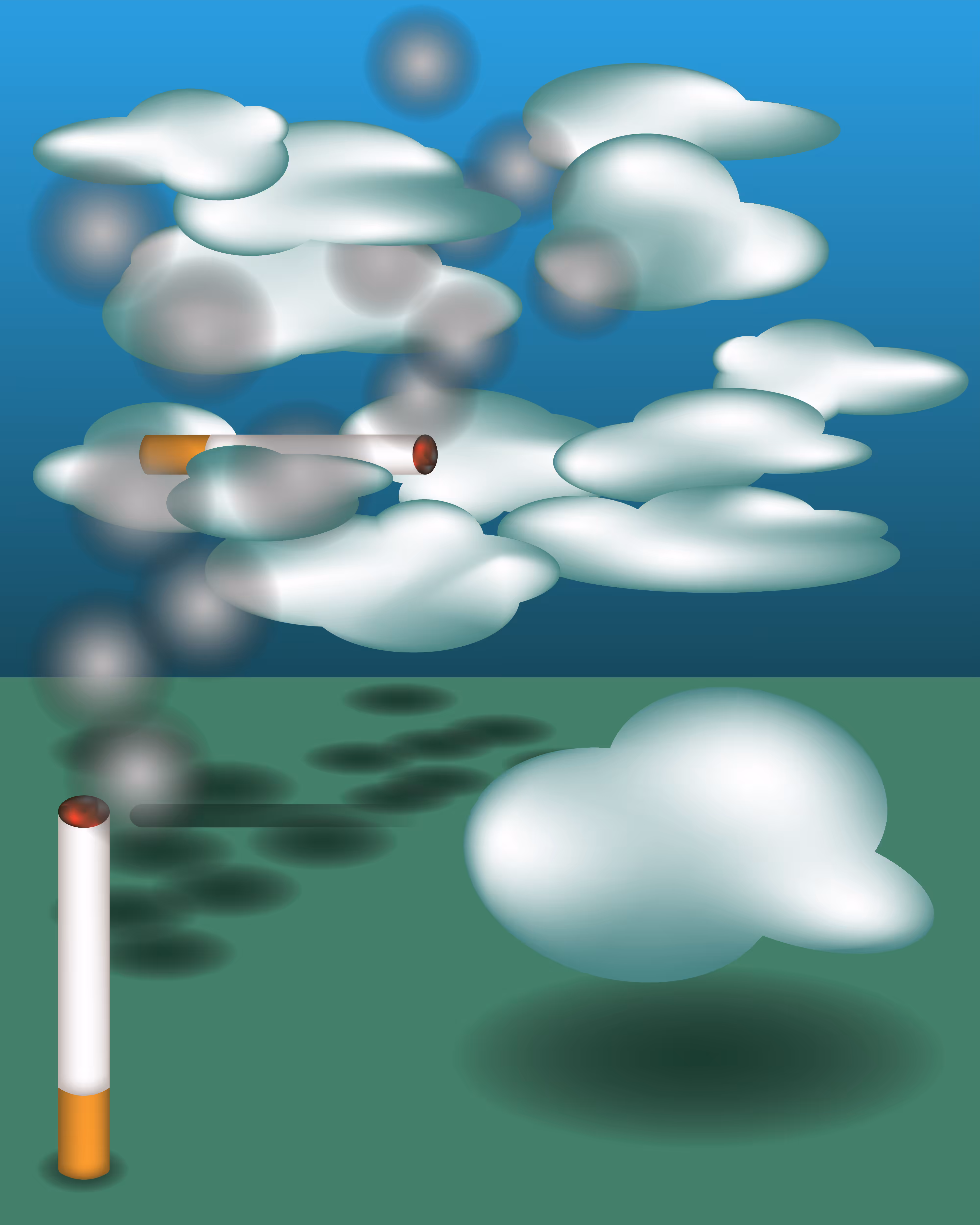 CLOUD in foreground