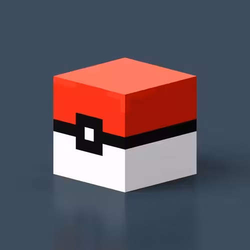 Voxel Blocks #0008 Pokeball