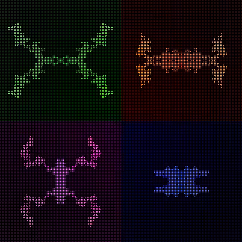 Dither Creatures 2x2 #62