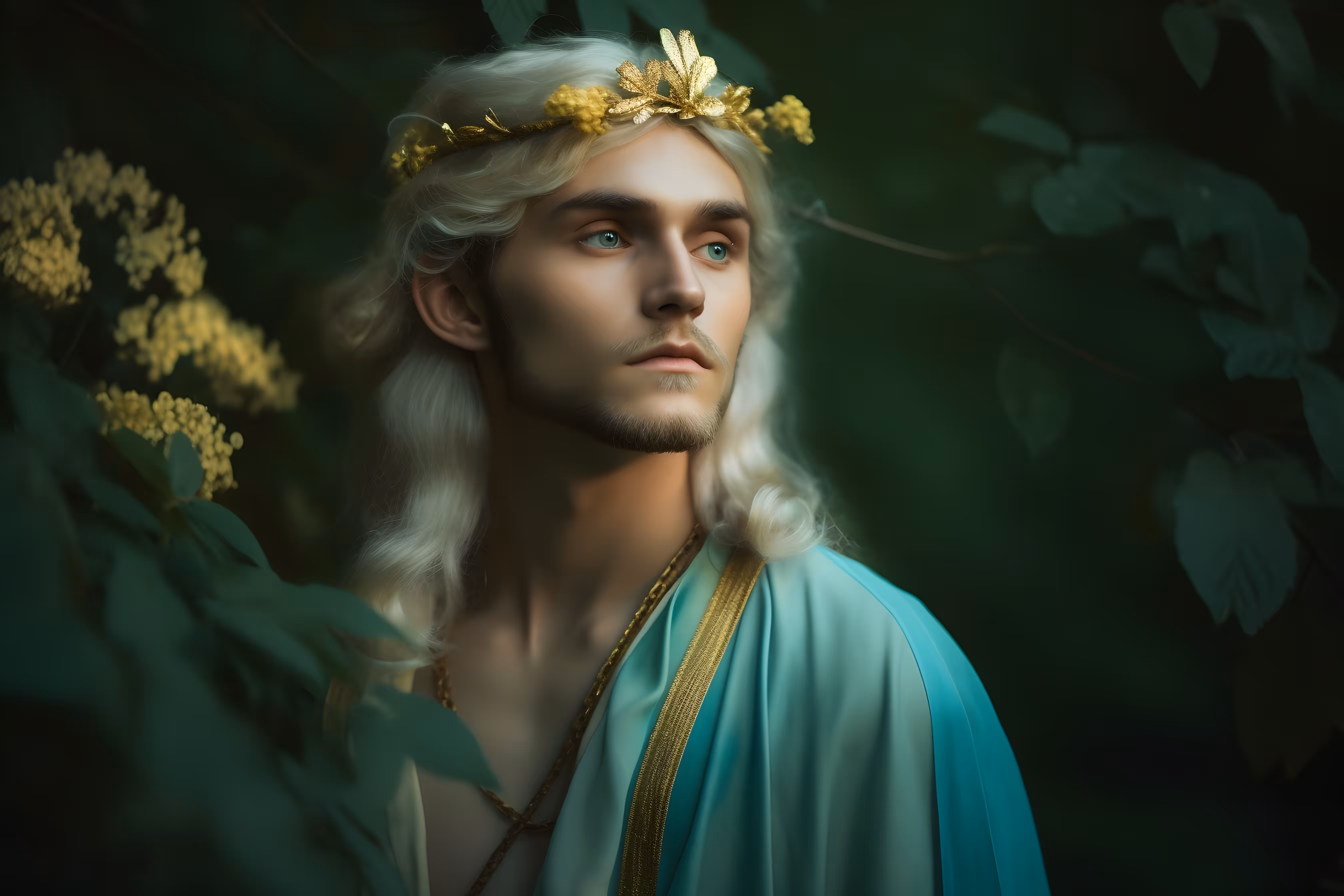 "Baldr, God of Light: A Serene Portrait"