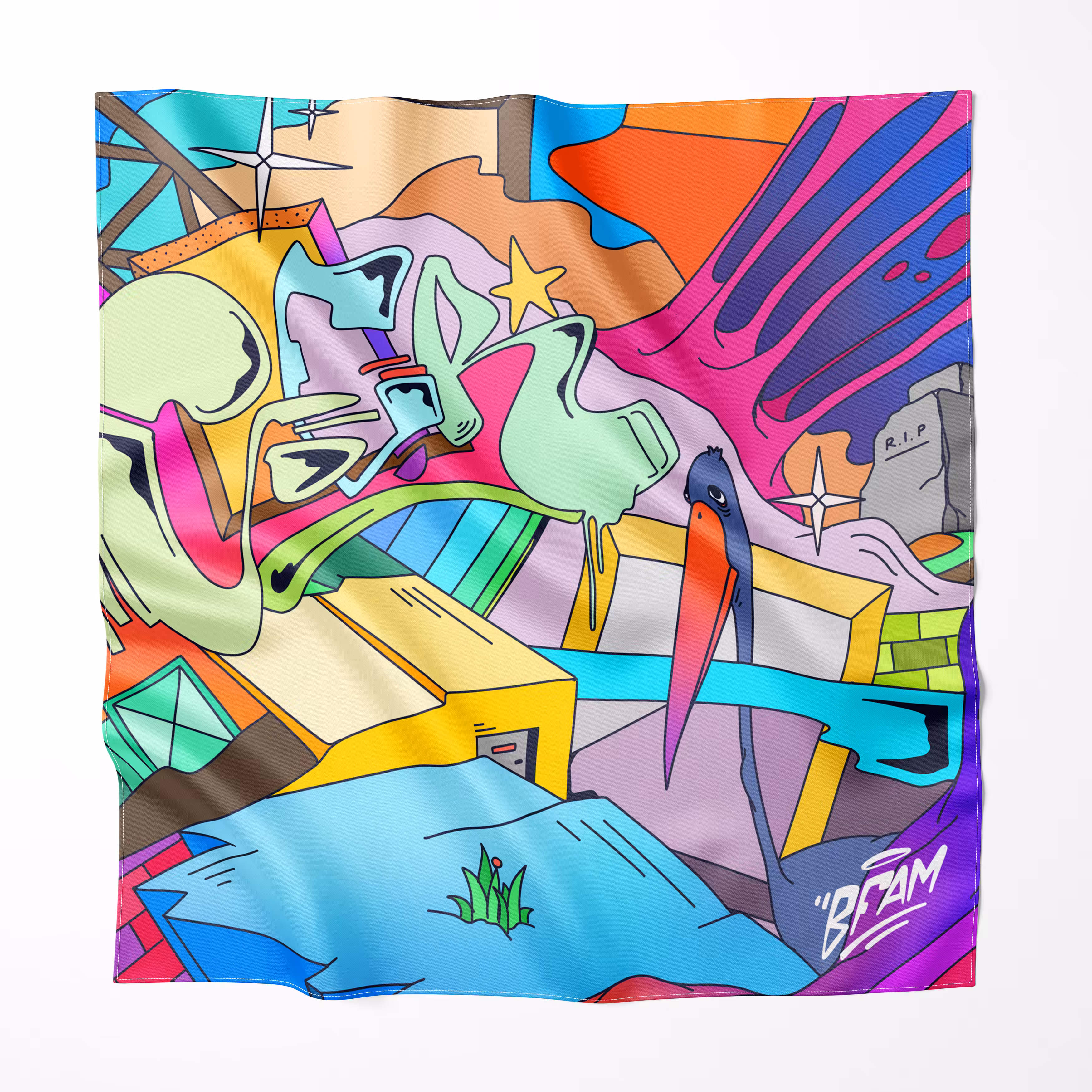$Silk Scarf "On The Run"