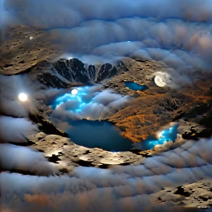 The moon and the lake 2
