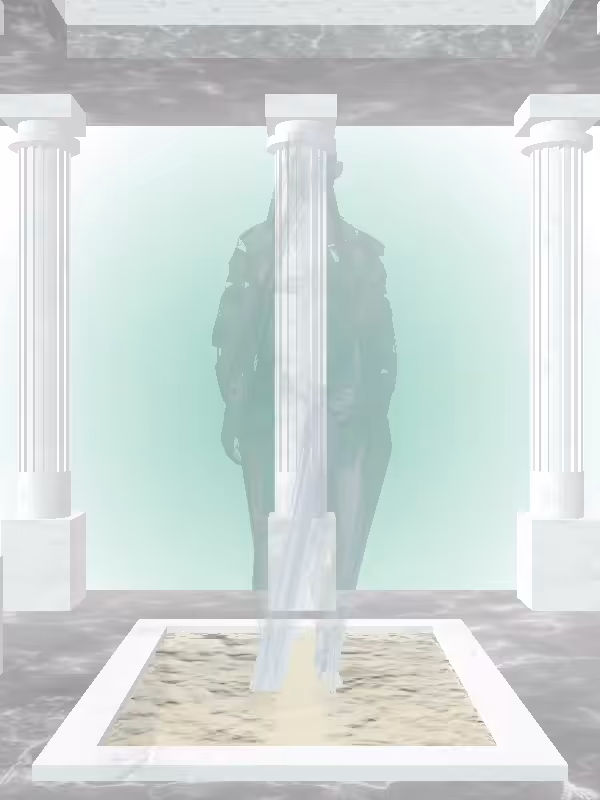 HeavenComputer: The Fading Jumping Matte Pale Green Man #3212