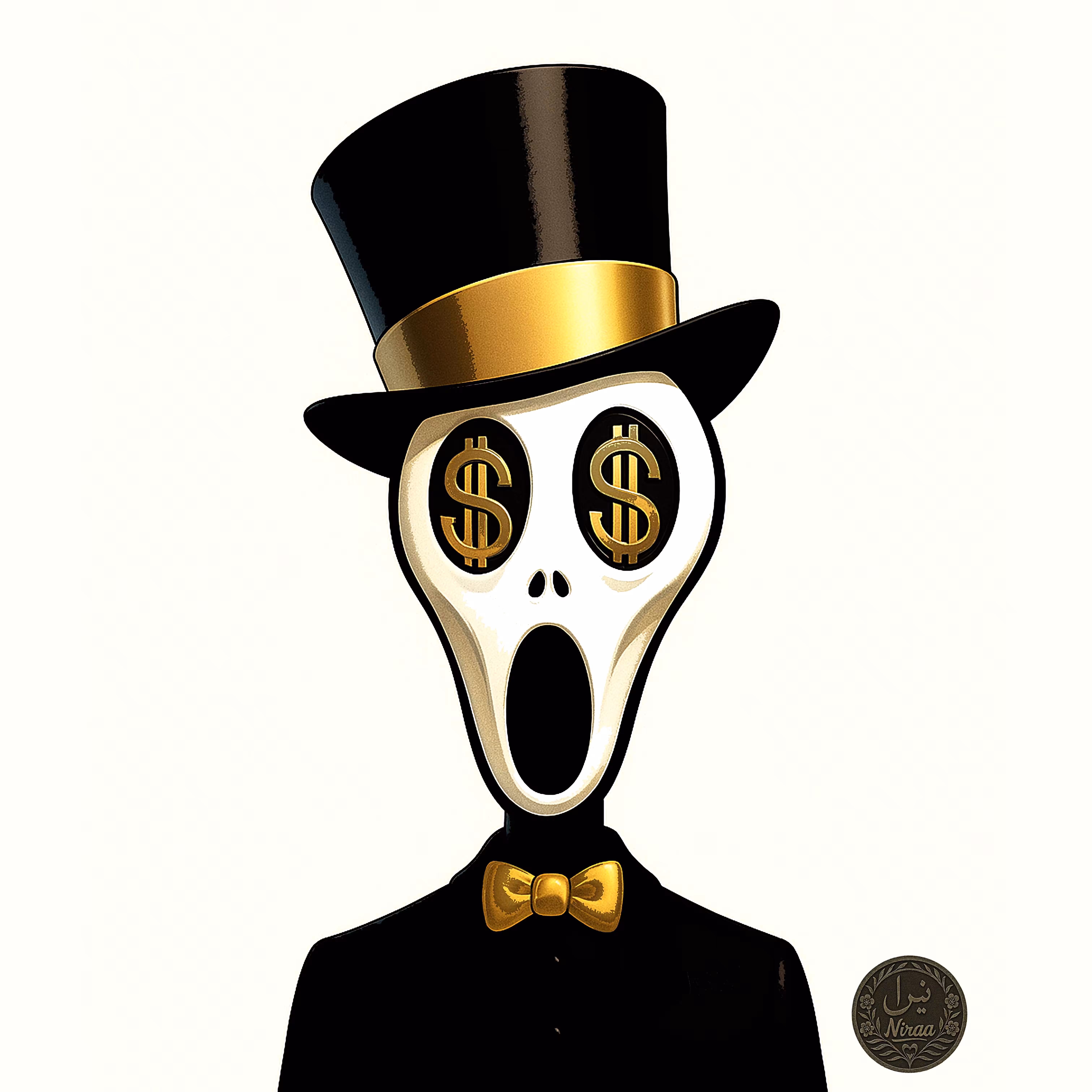 Eyes sewn to Dollars