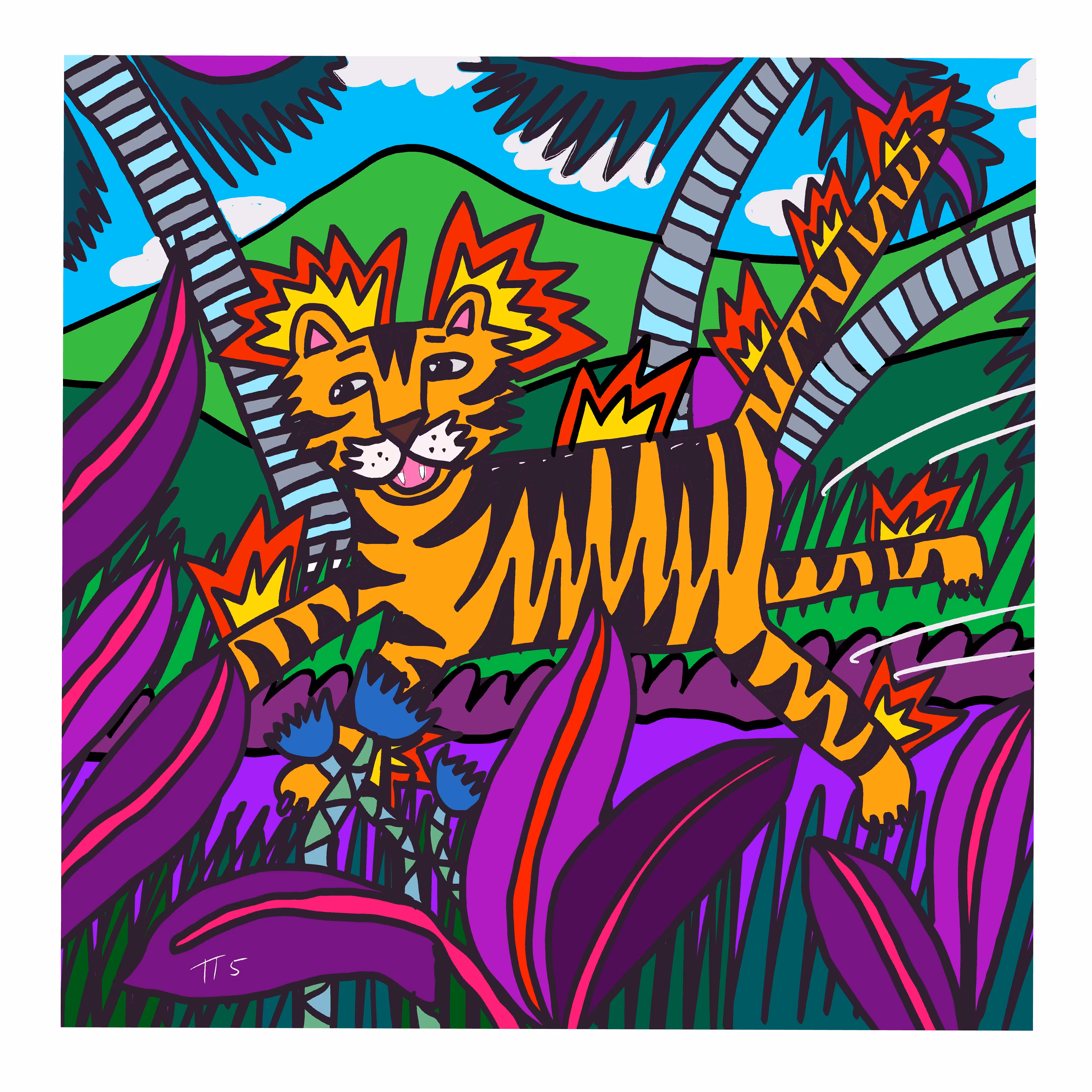 Pouncing Fire Tiger