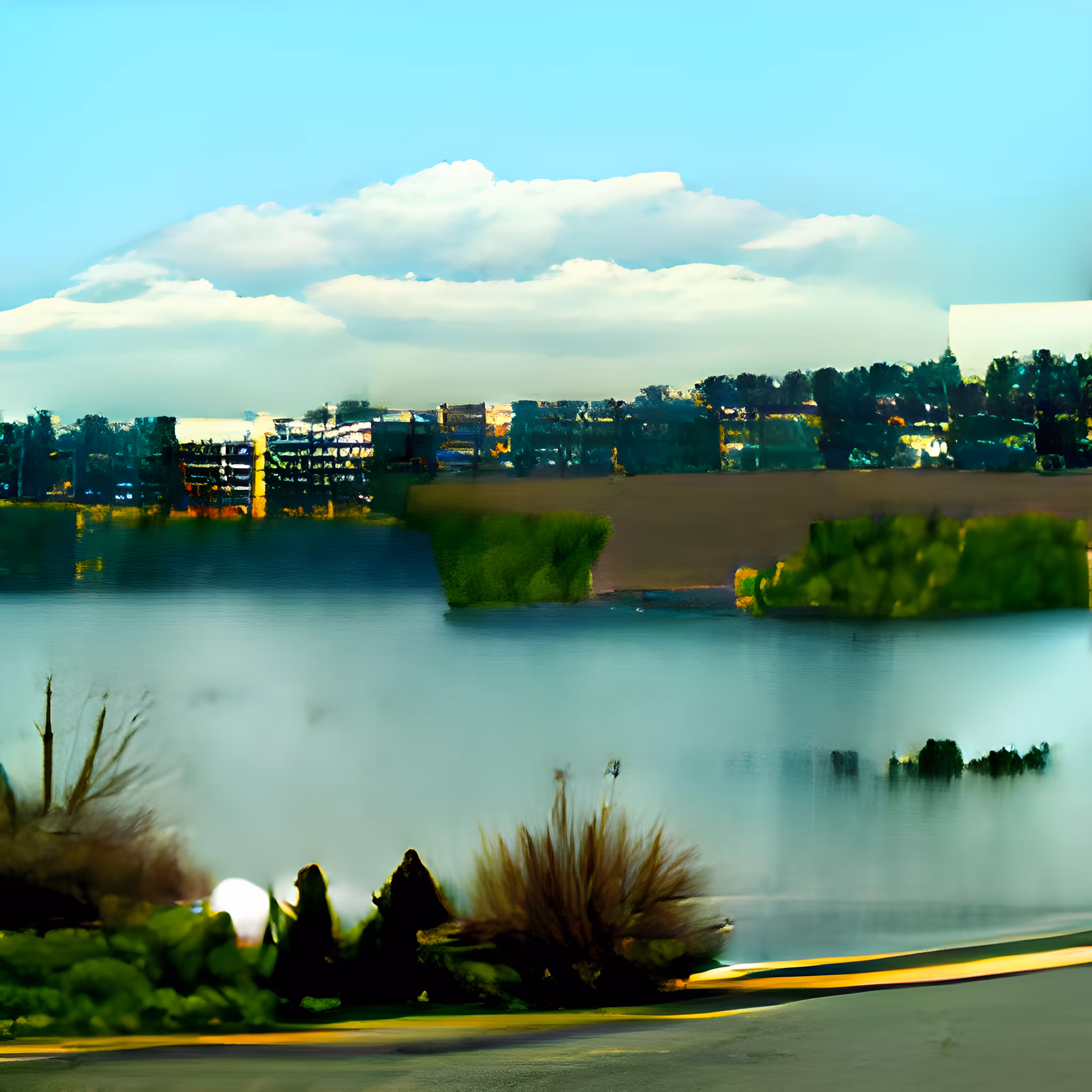 landscape with a lake