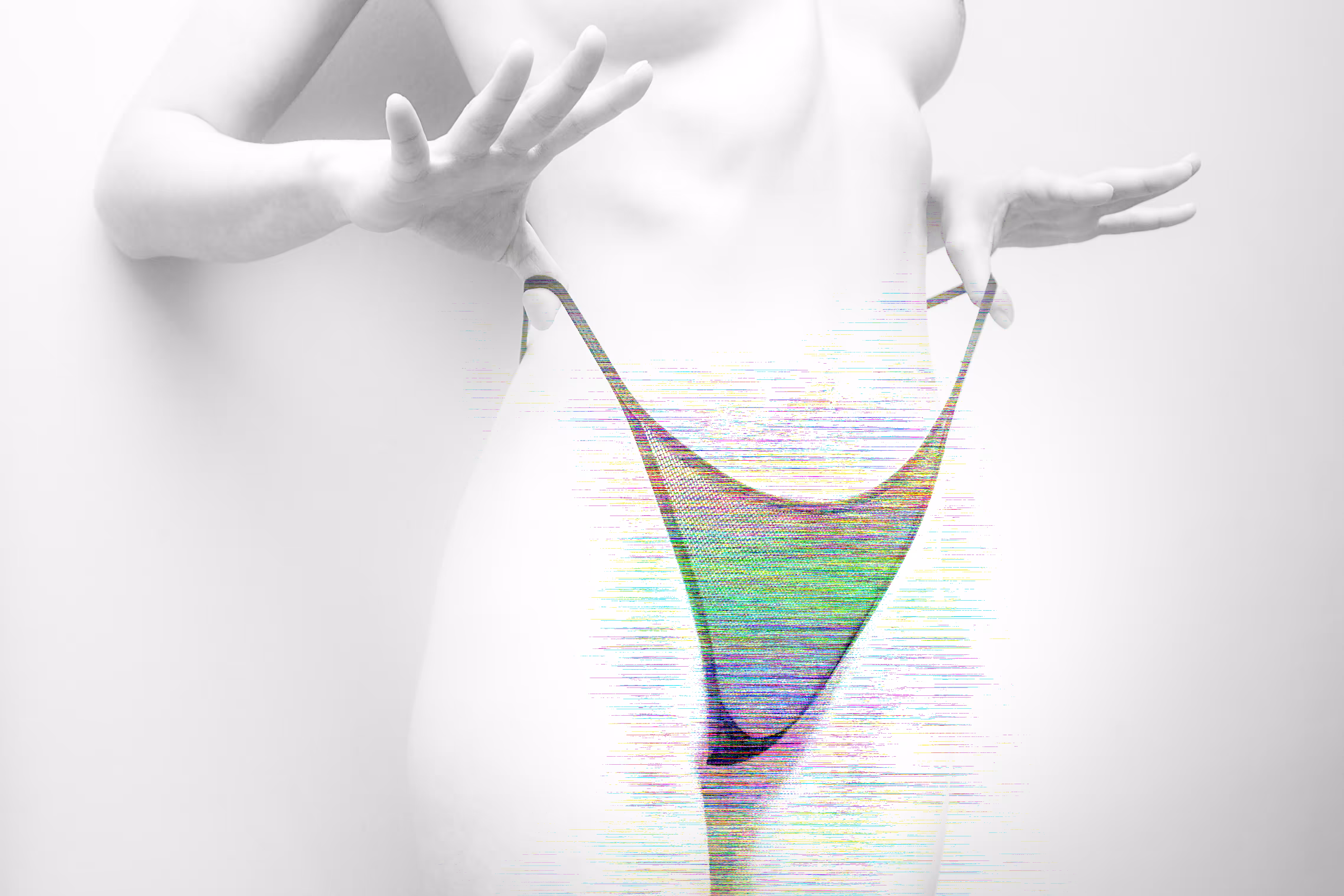 Tension Glitch #white (yin yang)