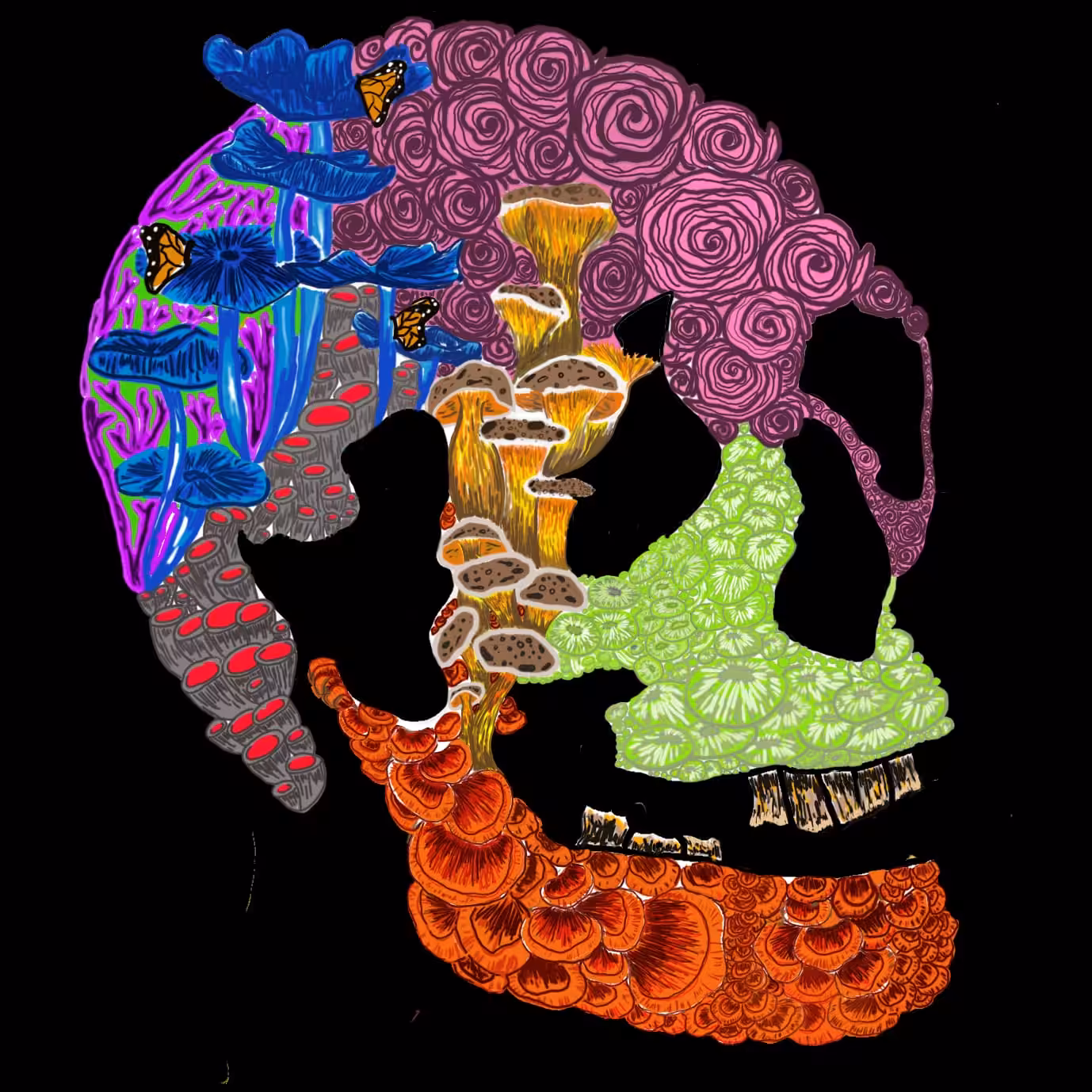 Mushroom Skeleton Head