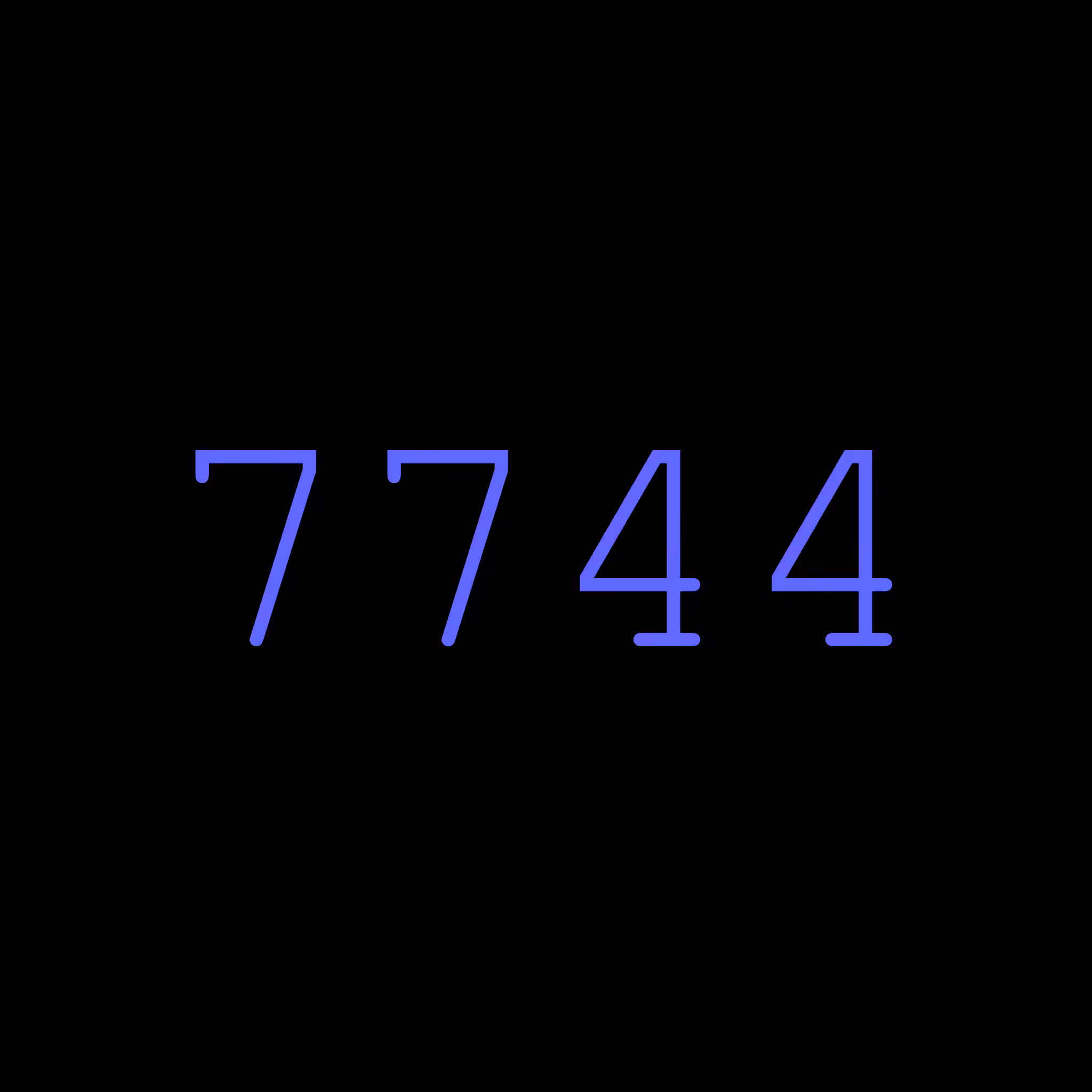 7744