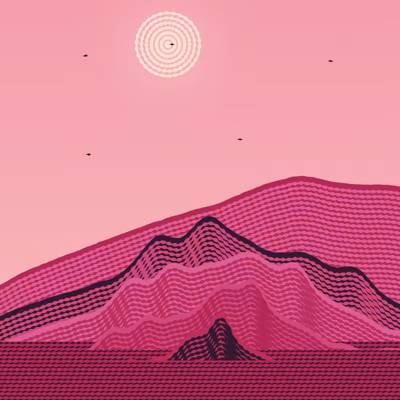 Painted Mountain Sunset #157