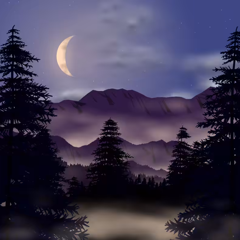 Moonlit Mountains #16